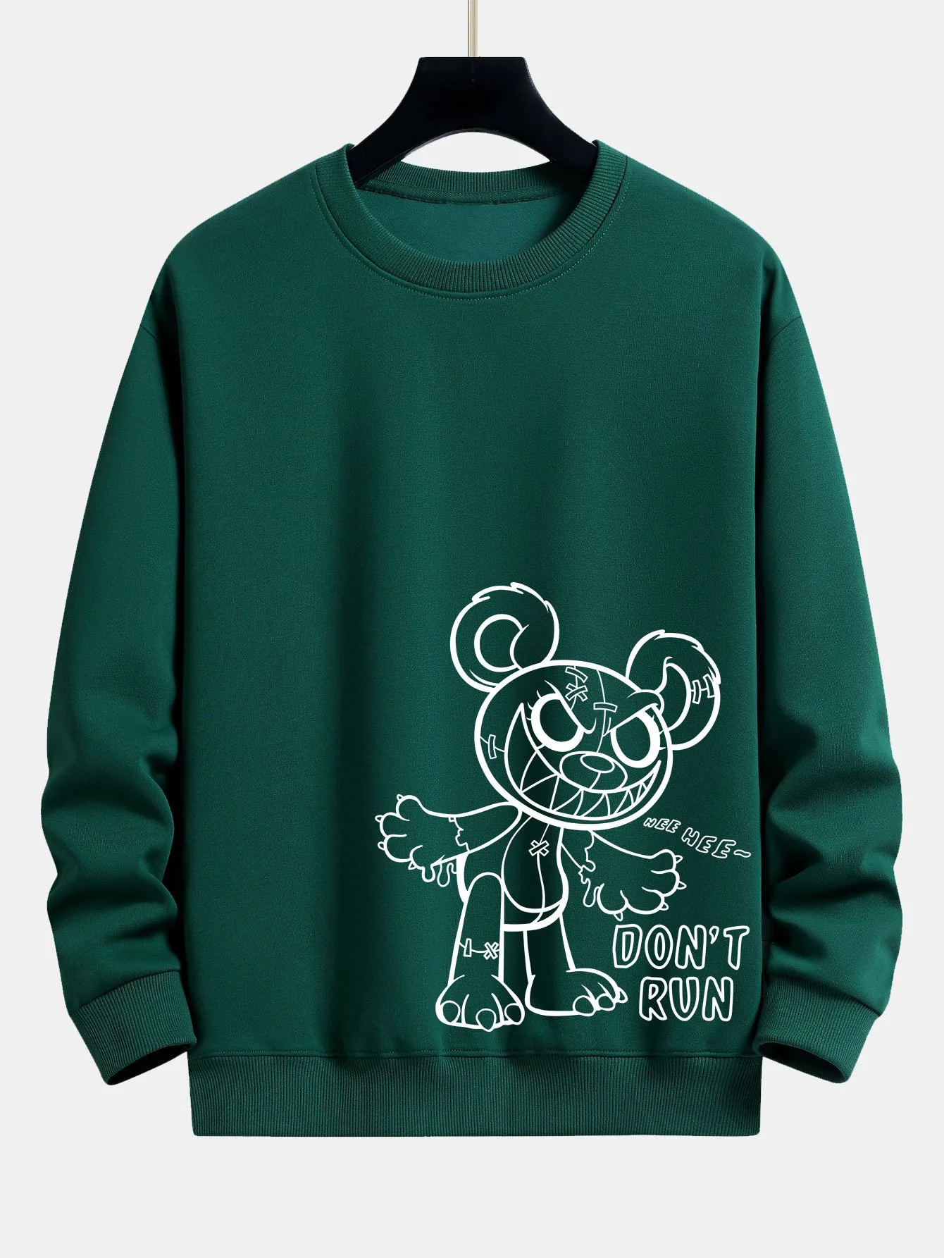 Slogan Cartoon Bären Druck Relaxed Fit Sweatshirt - Image 7