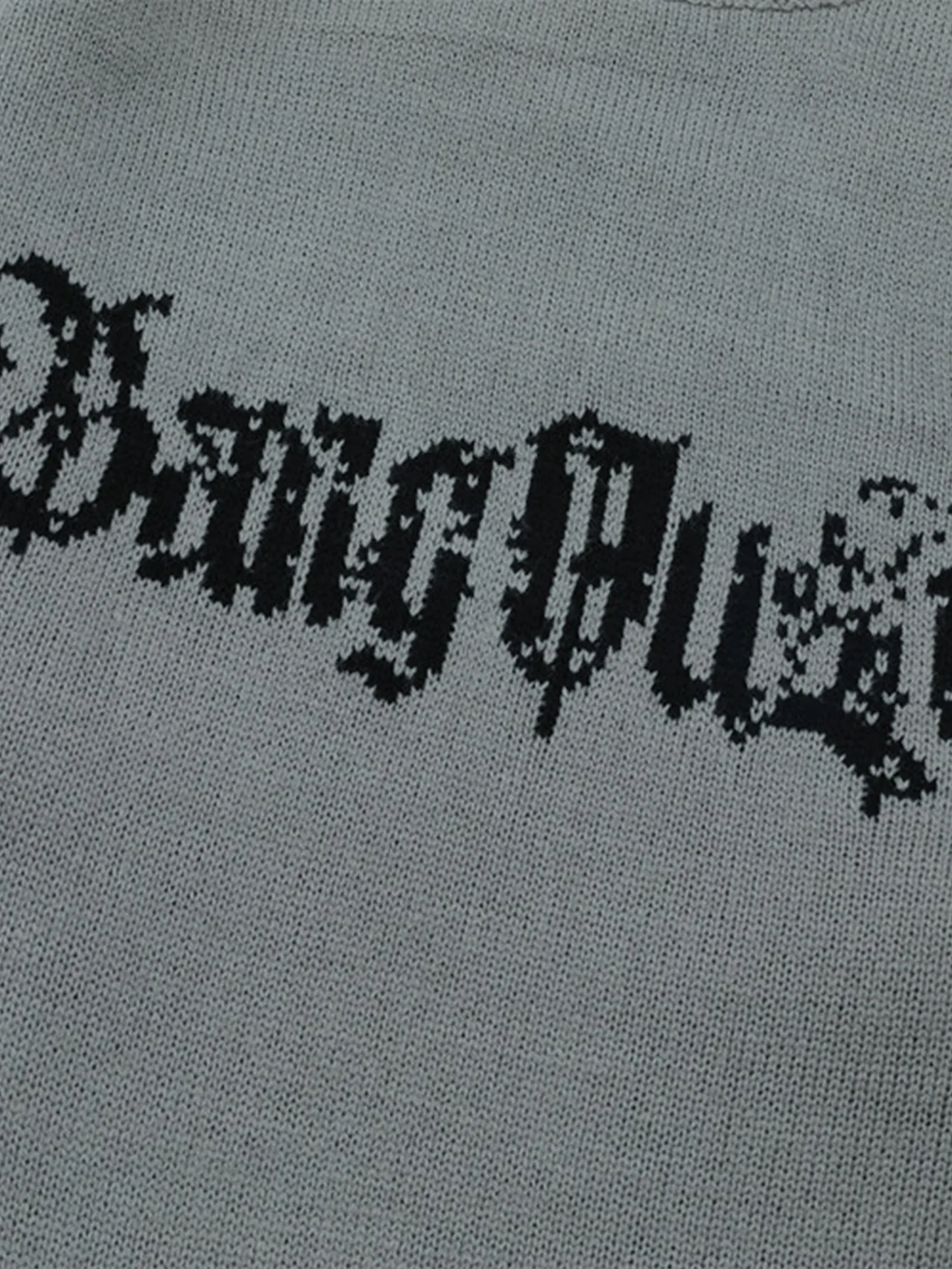 Slogan Used-Look Rundhalspullover - Image 4