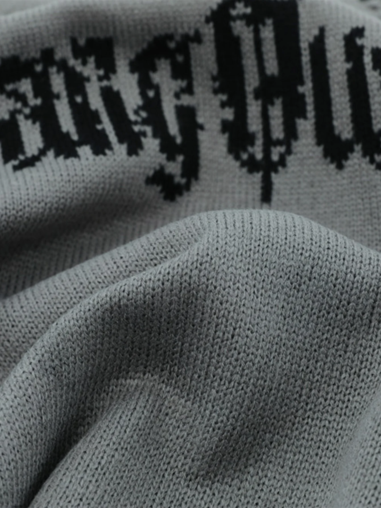 Slogan Used-Look Rundhalspullover - Image 8