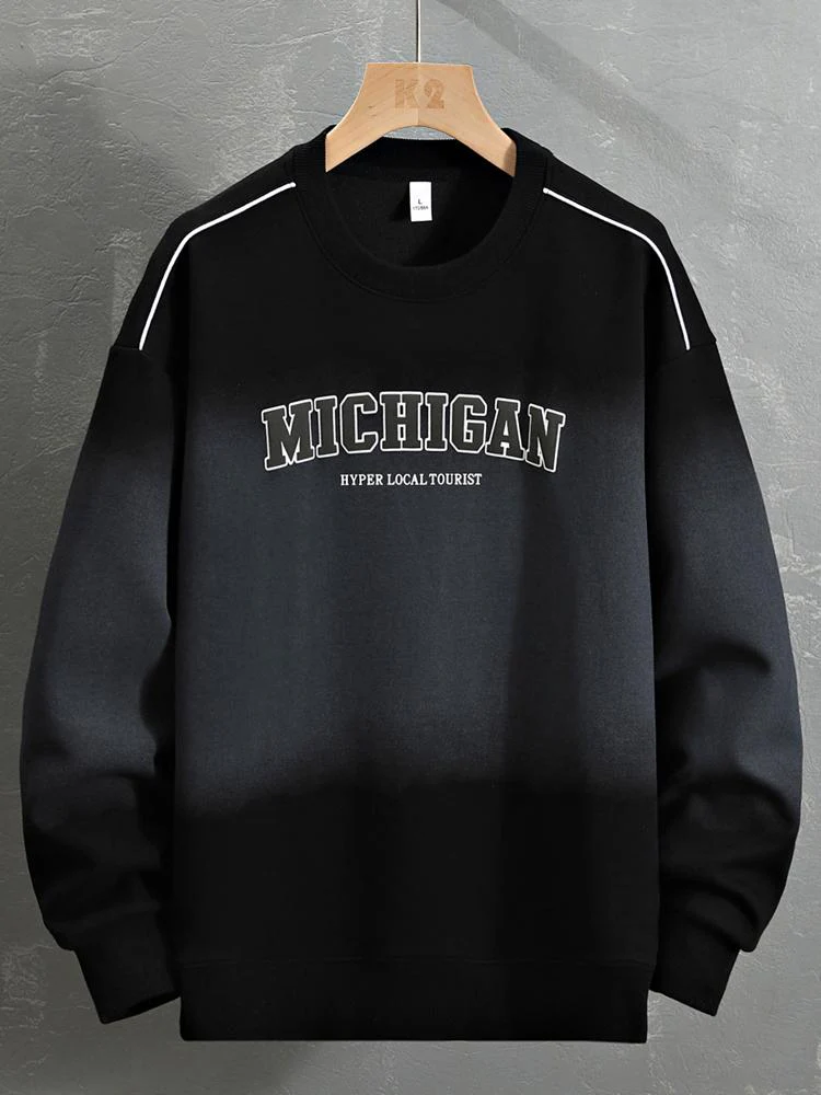 Slogan-Gradient-Druck-Sweatshirt - Image 3