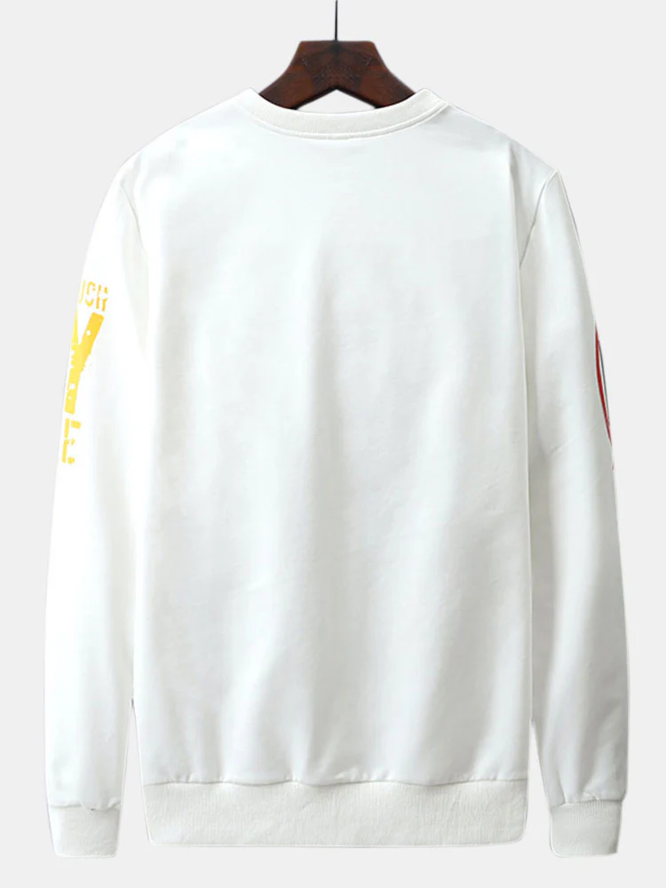 Slogan Graffiti Druck Sweatshirt - Image 4