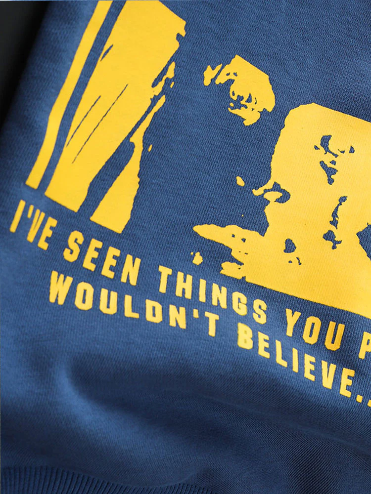 Slogan Graffiti Druck Sweatshirt - Image 6