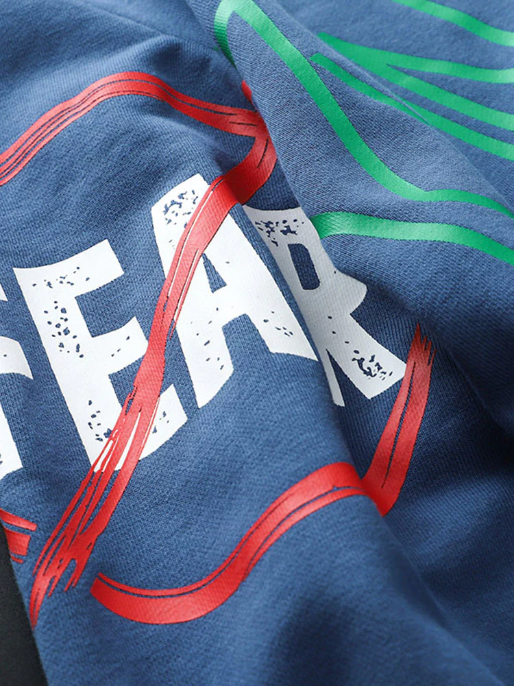 Slogan Graffiti Druck Sweatshirt - Image 7