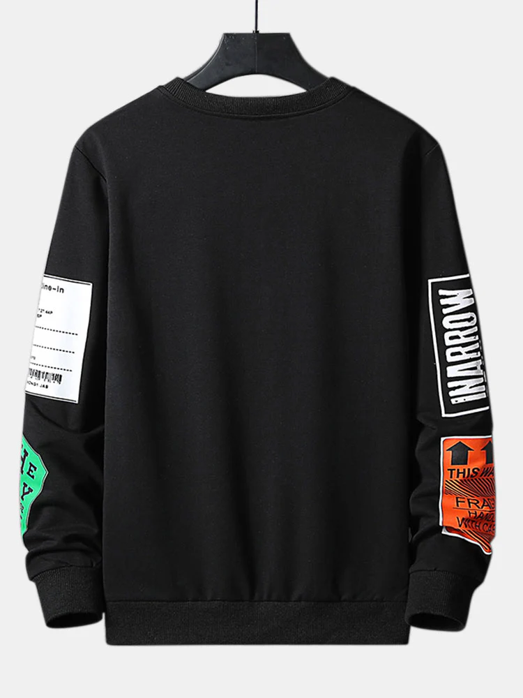 Slogan-Label-Druck-Sweatshirt - Image 2