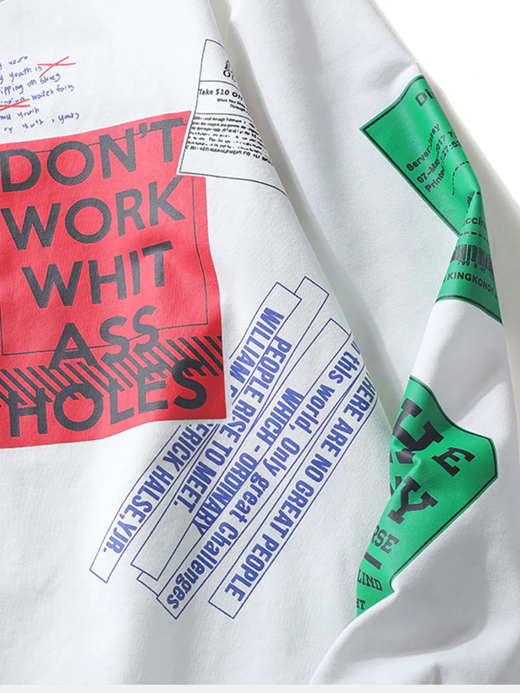 Slogan-Label-Druck-Sweatshirt - Image 5