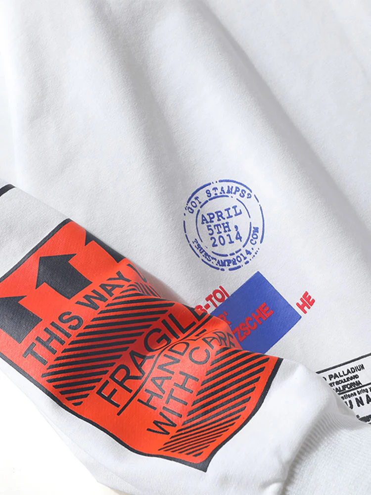 Slogan-Label-Druck-Sweatshirt - Image 7