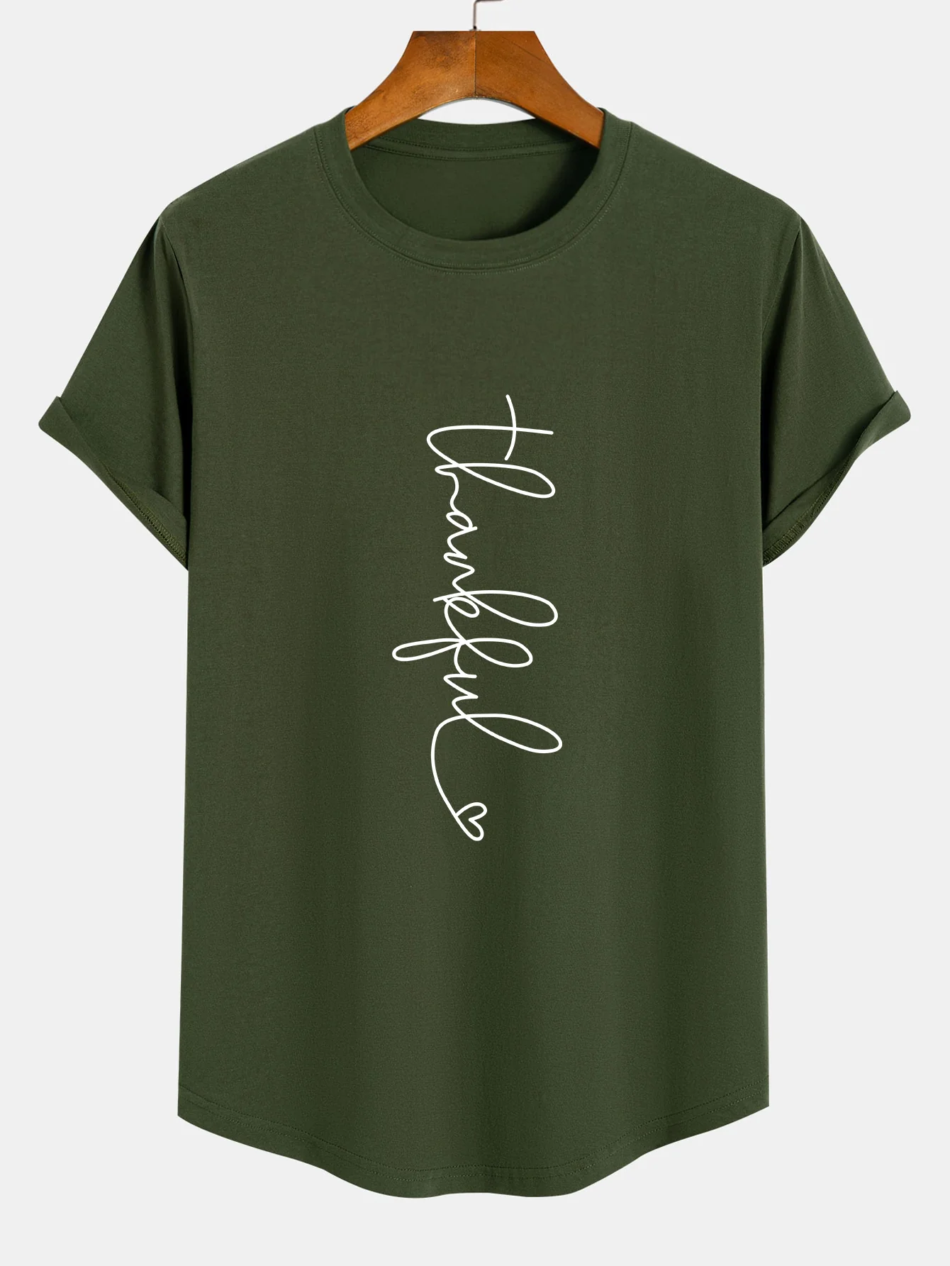 Slogan Druck Baumwolle Bogen Saum T-Shirt - Image 5