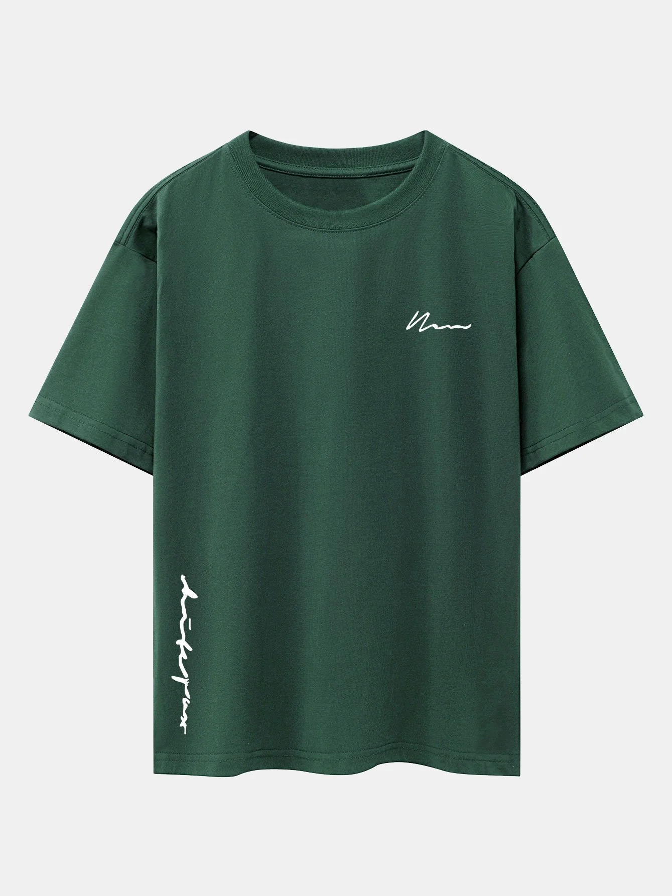 Slogan Druck Drop Shoulder Oversize T-Shirt - Image 11