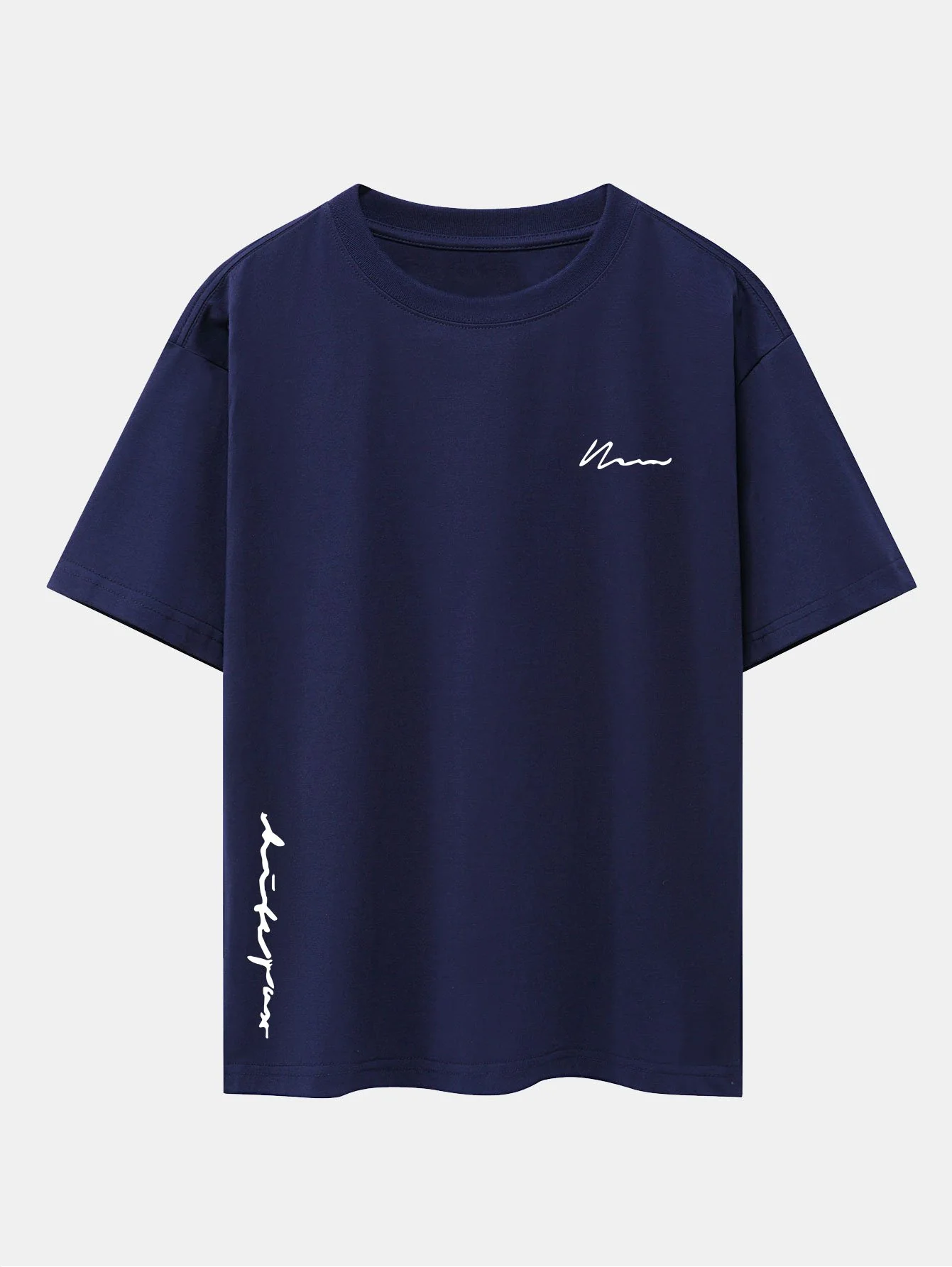 Slogan Druck Drop Shoulder Oversize T-Shirt - Image 12