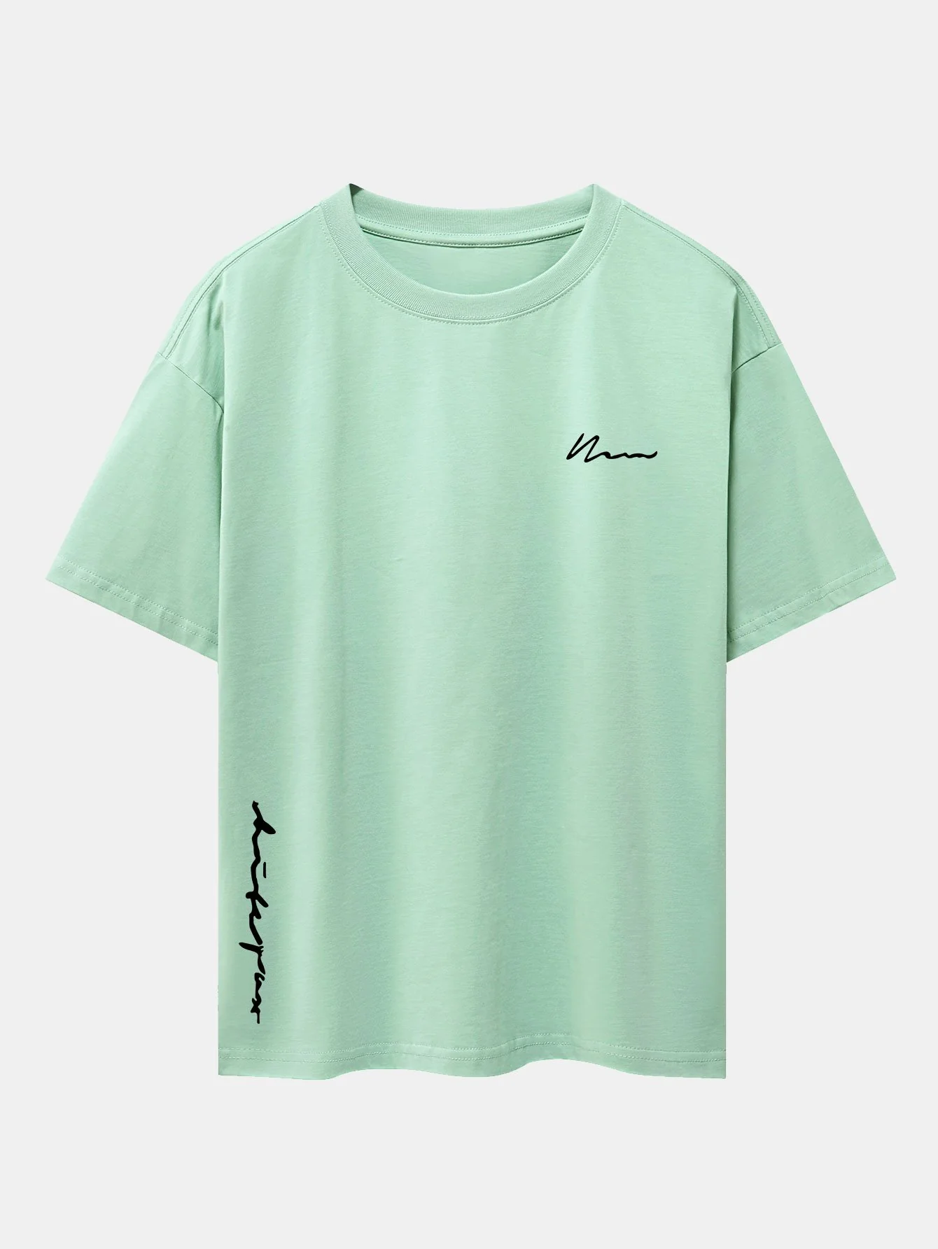Slogan Druck Drop Shoulder Oversize T-Shirt - Image 13