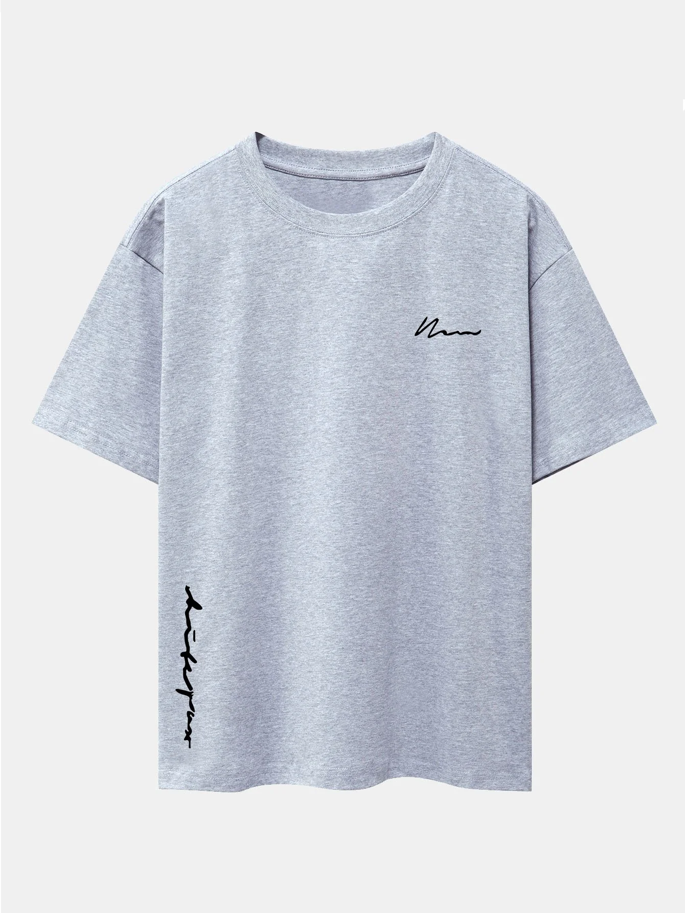 Slogan Druck Drop Shoulder Oversize T-Shirt - Image 14