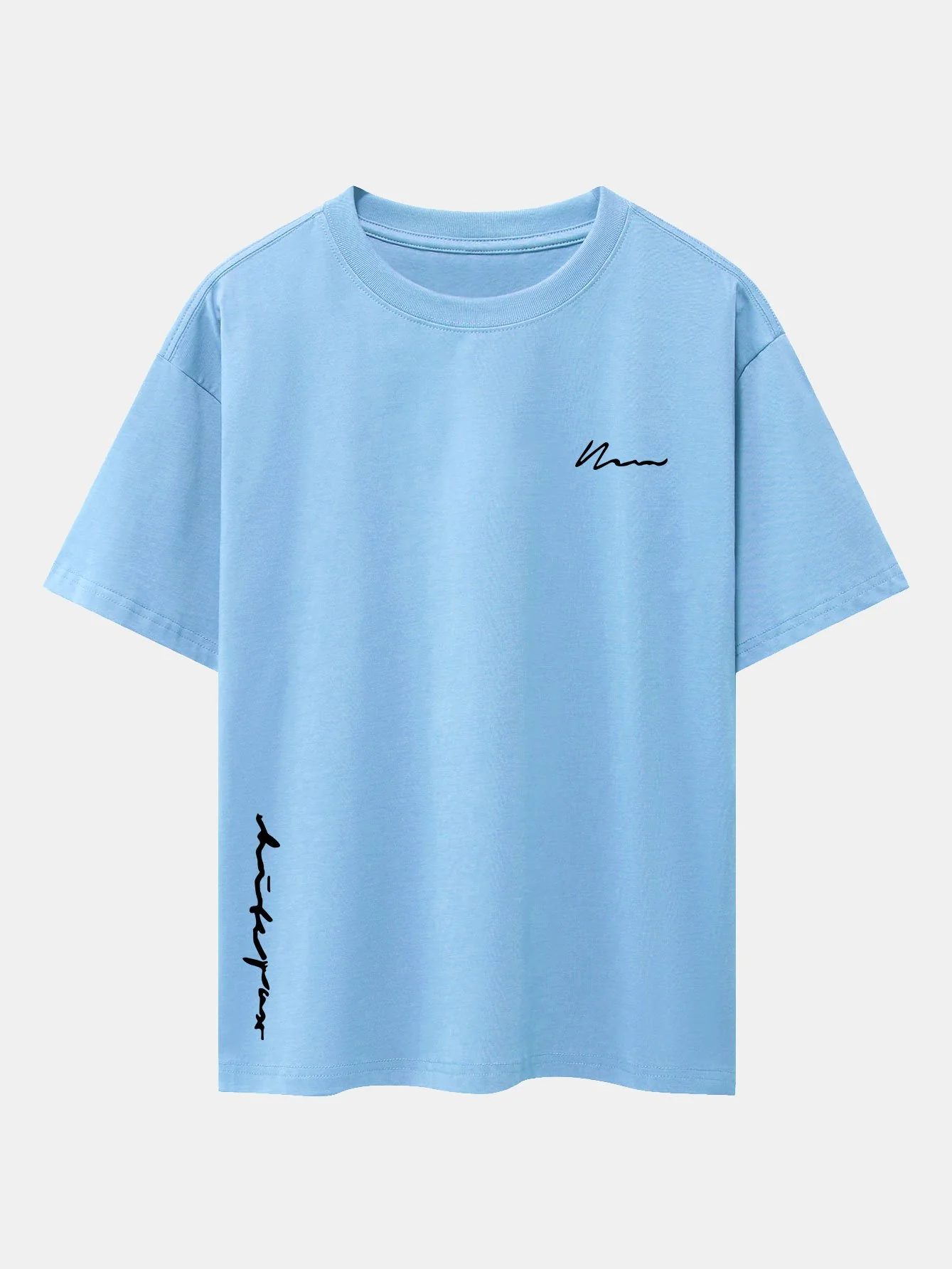 Slogan Druck Drop Shoulder Oversize T-Shirt - Image 4