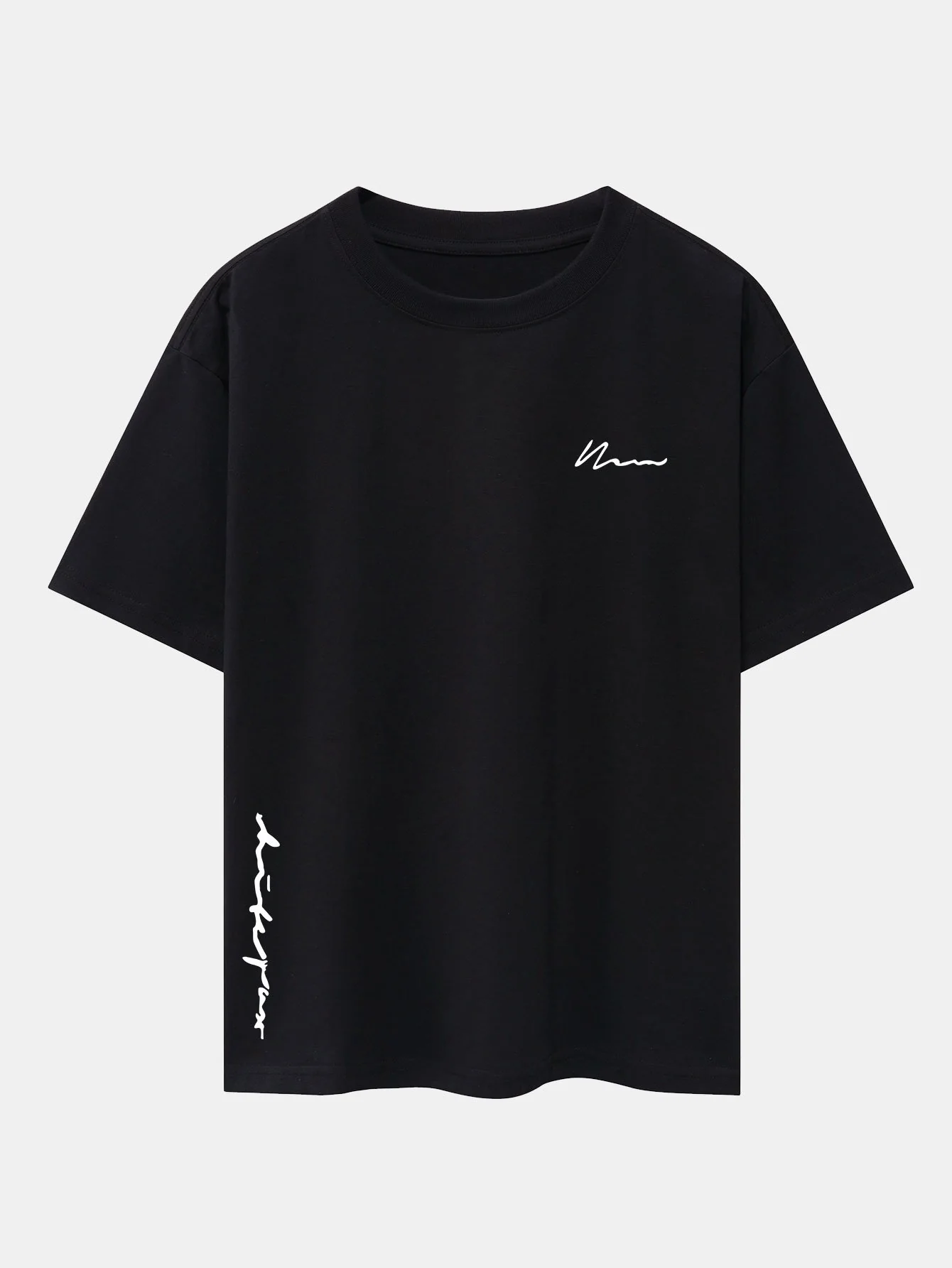 Slogan Druck Drop Shoulder Oversize T-Shirt - Image 5
