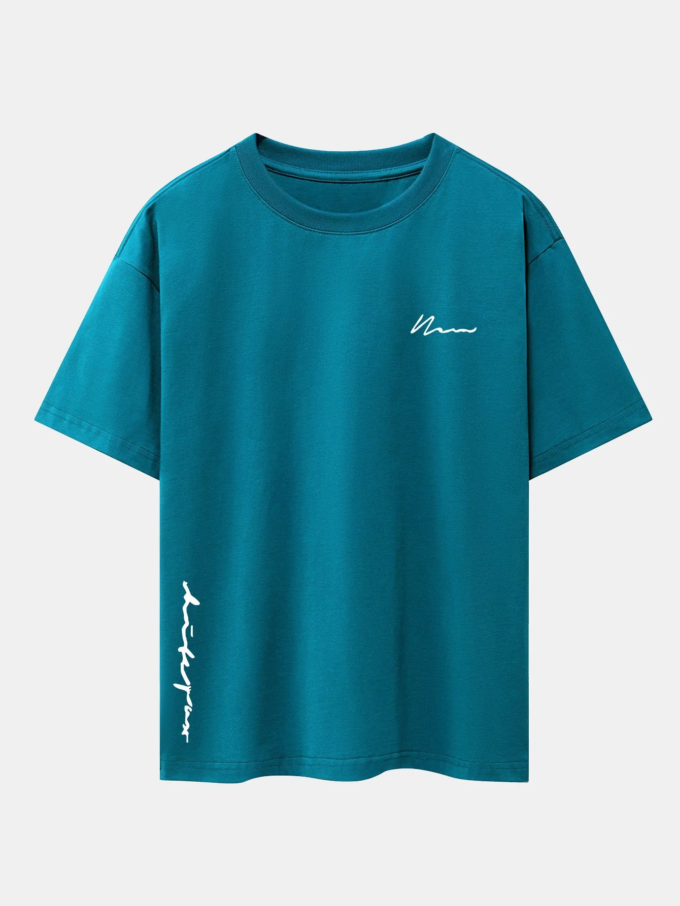 Slogan Druck Drop Shoulder Oversize T-Shirt - Image 6