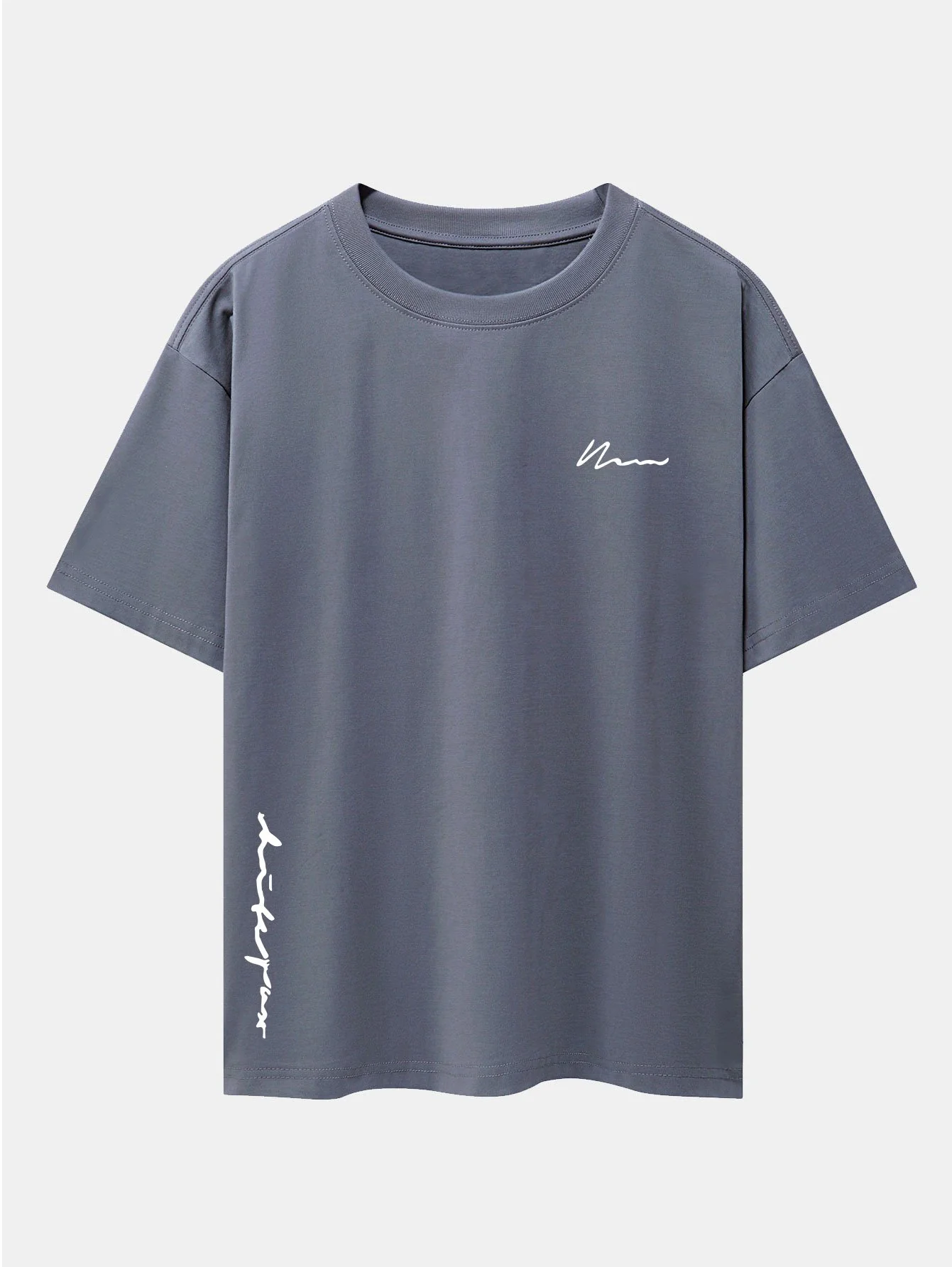 Slogan Druck Drop Shoulder Oversize T-Shirt - Image 8