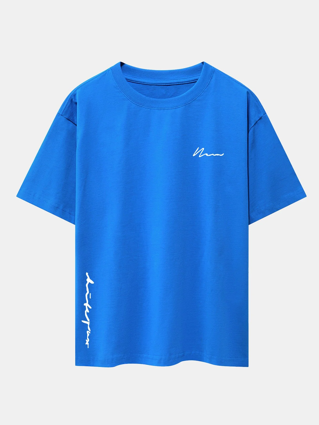 Slogan Druck Drop Shoulder Oversize T-Shirt - Image 9