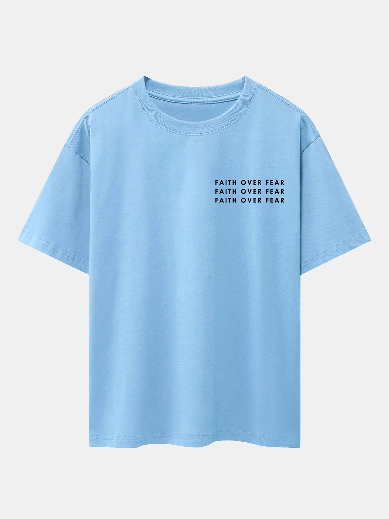 Slogan Druck Drop Shoulder Oversize T-Shirt - Image 10