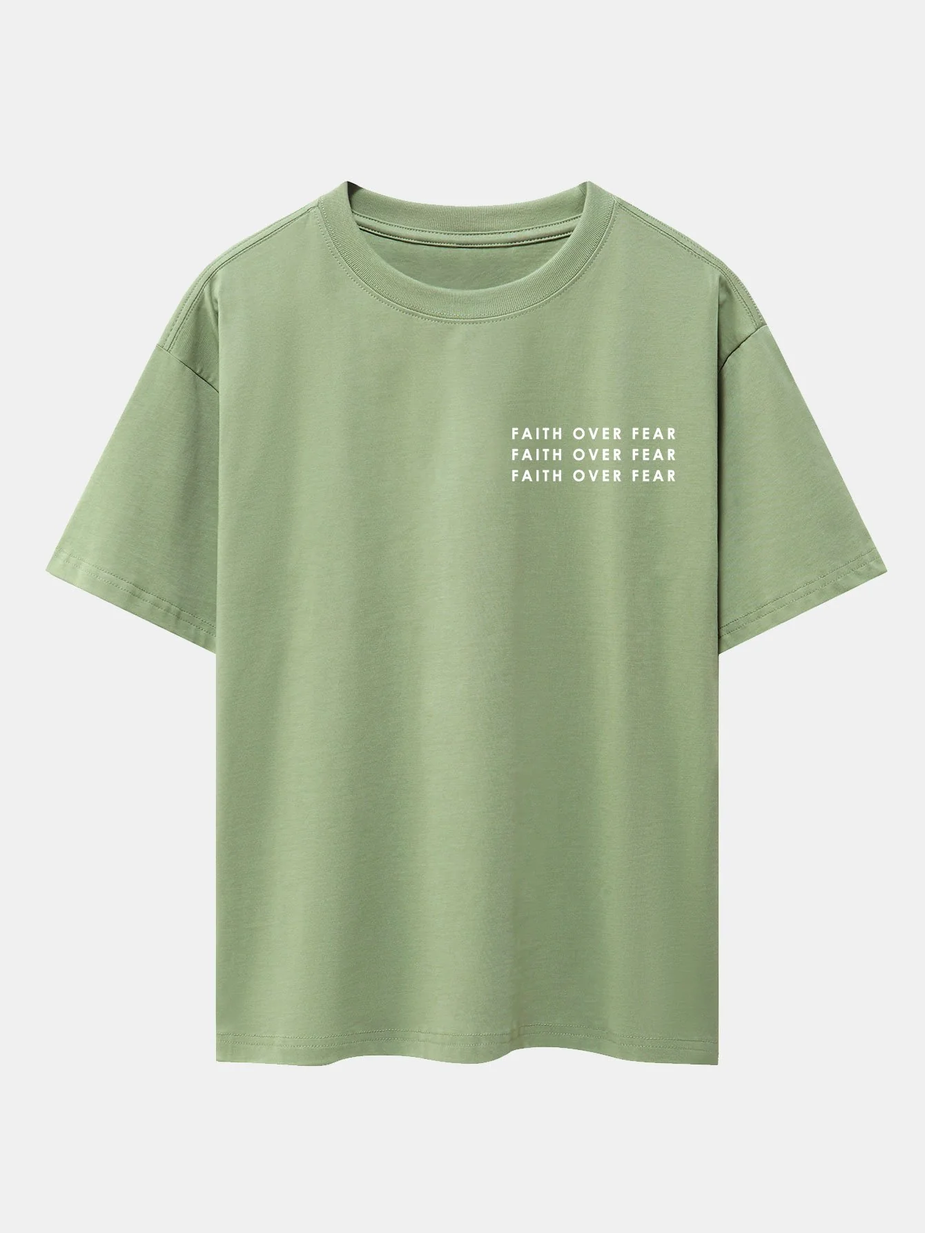 Slogan Druck Drop Shoulder Oversize T-Shirt - Image 12