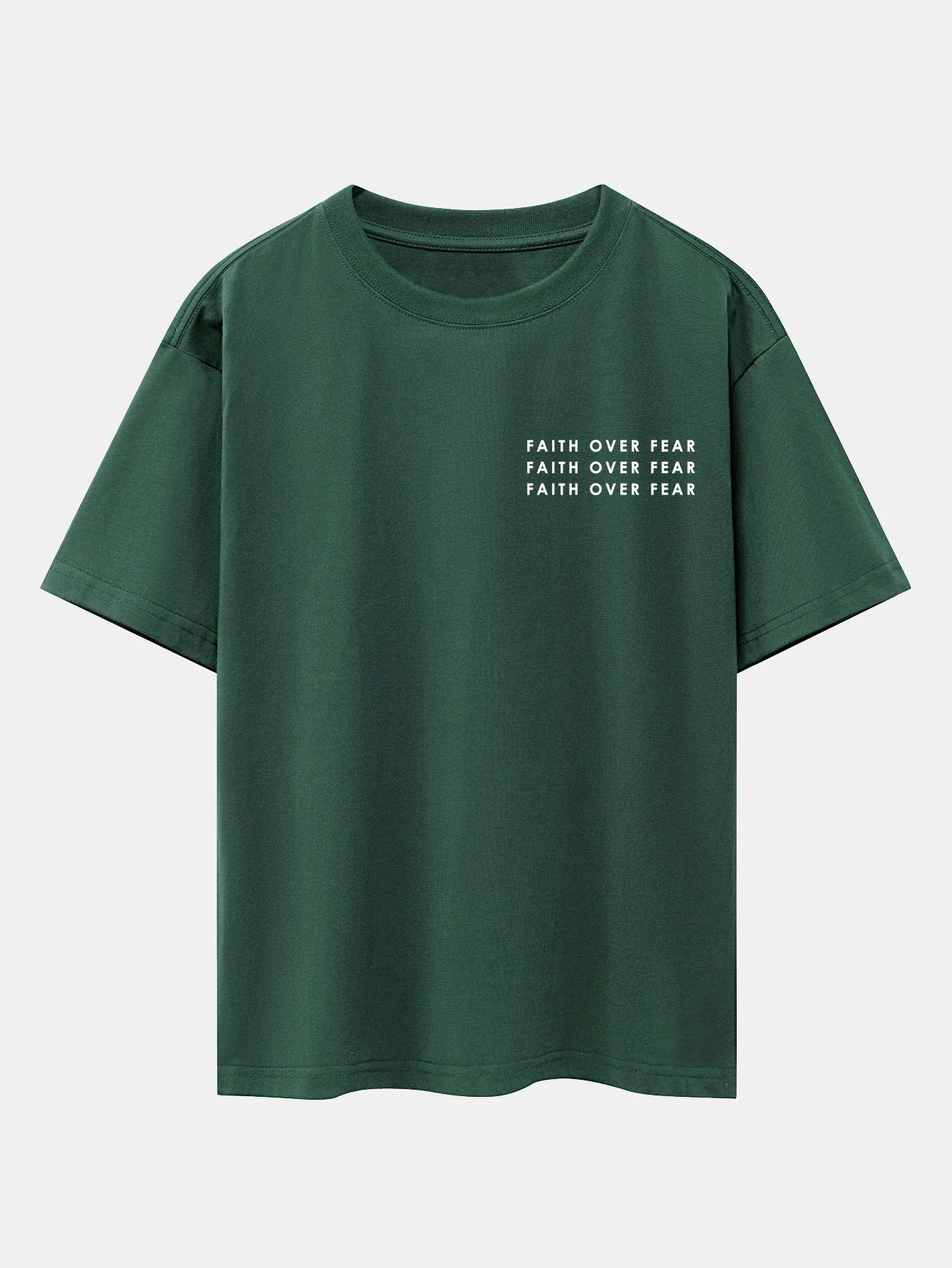 Slogan Druck Drop Shoulder Oversize T-Shirt - Image 5
