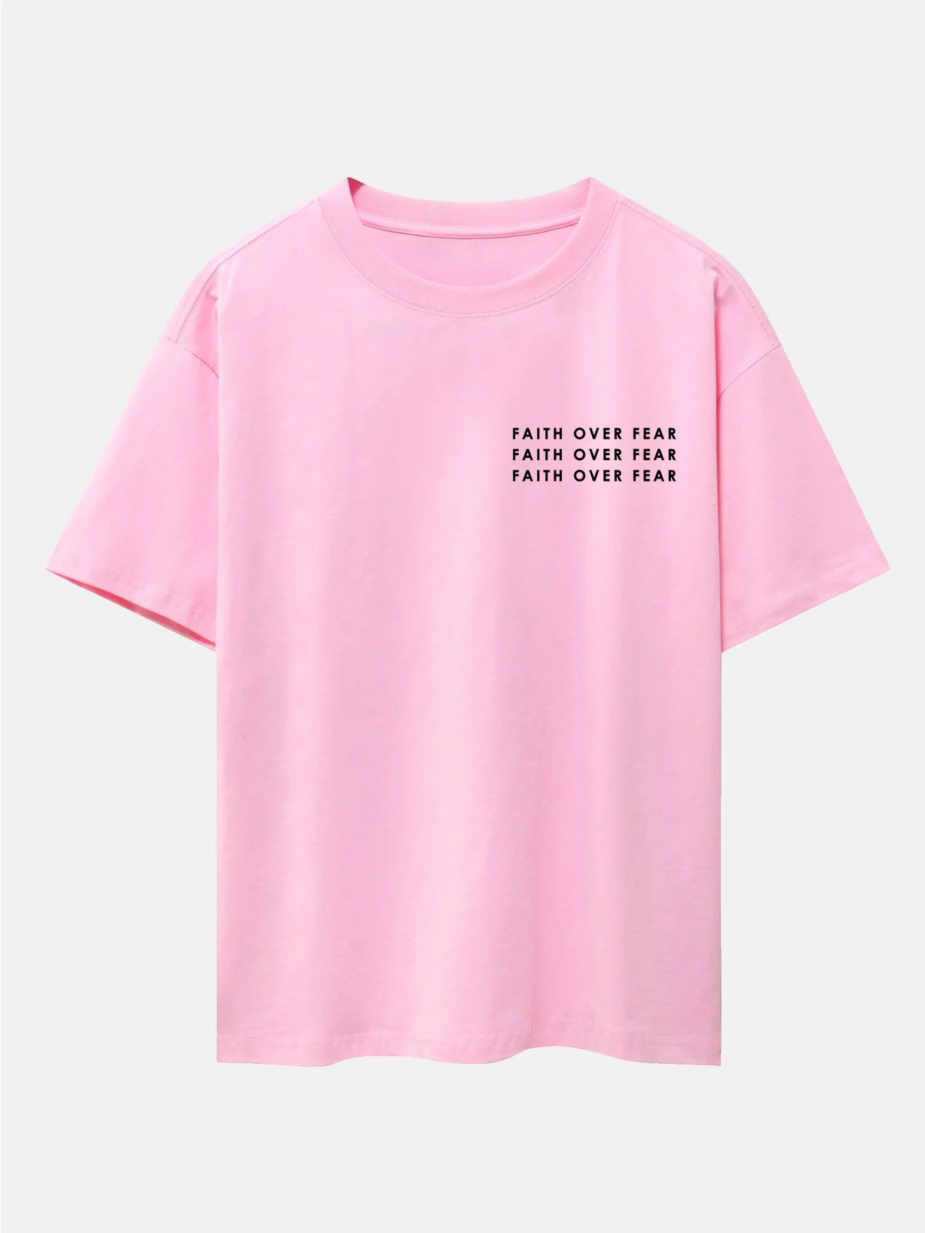 Slogan Druck Drop Shoulder Oversize T-Shirt - Image 9