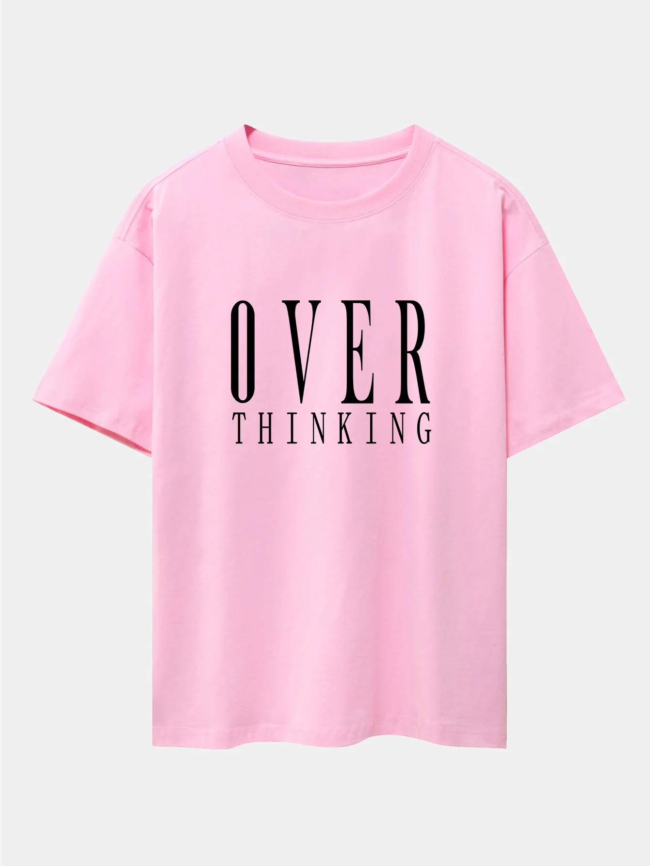 Slogan Druck Drop Shoulder Oversize T-Shirt - Image 10