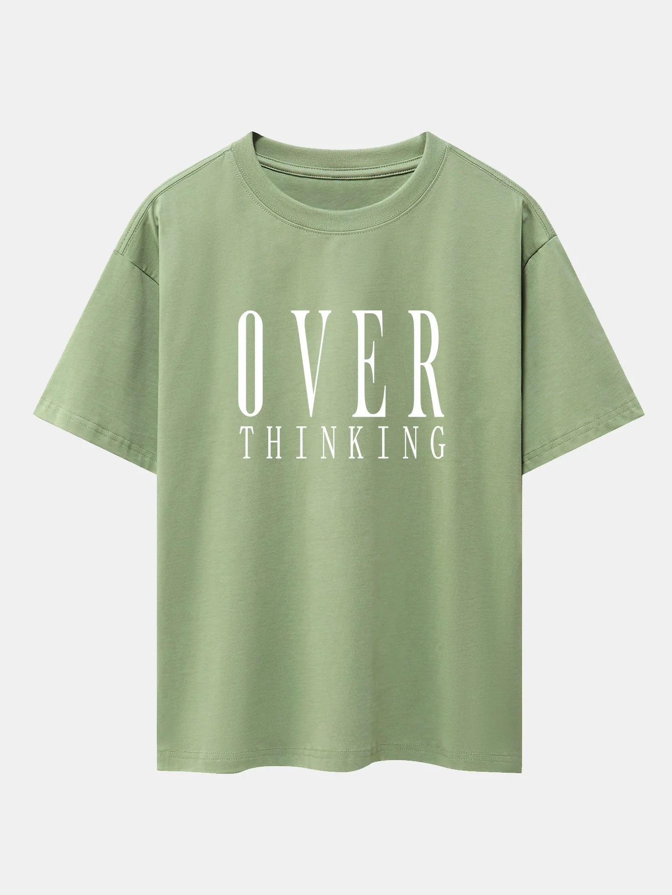Slogan Druck Drop Shoulder Oversize T-Shirt - Image 13