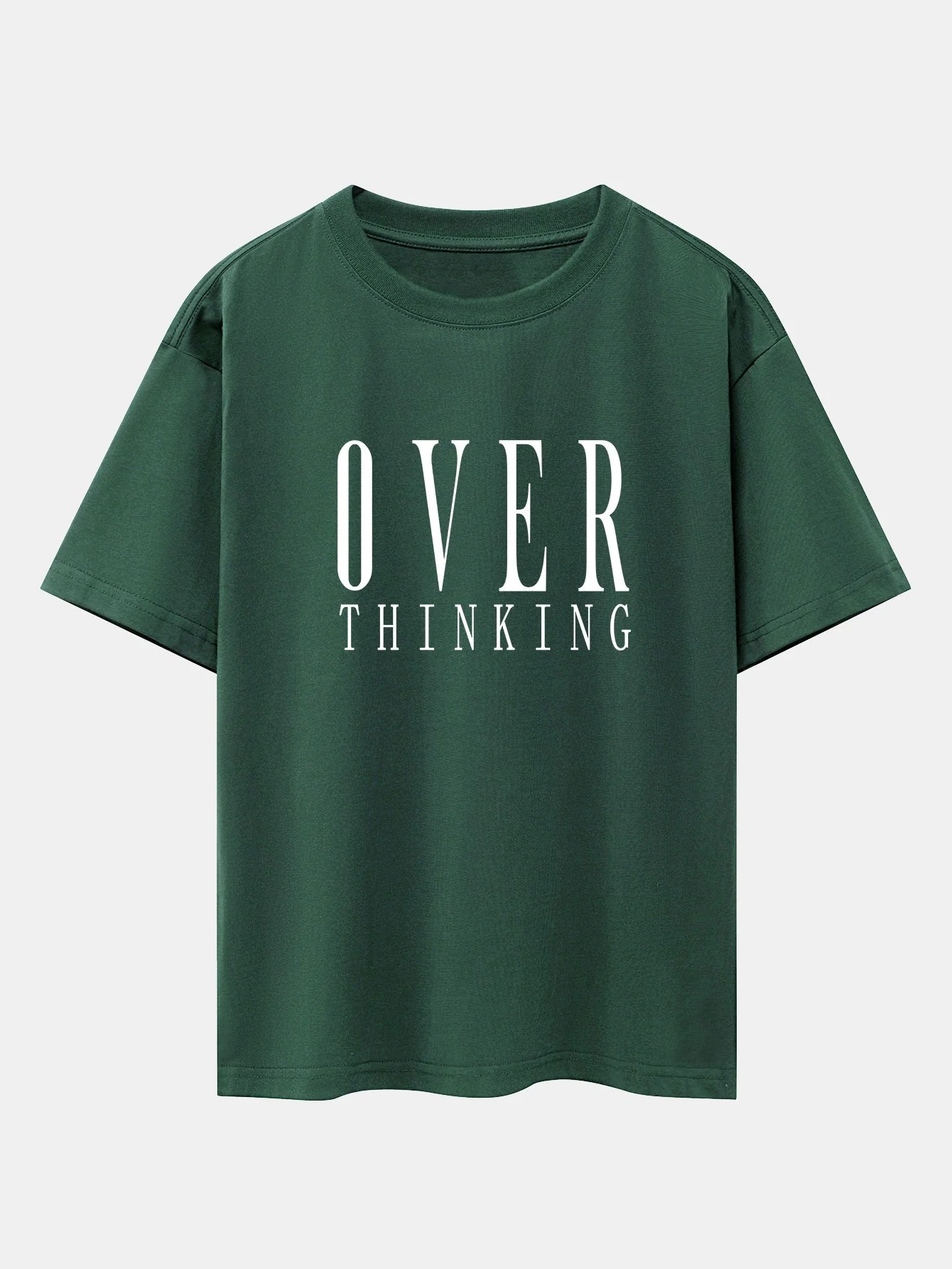 Slogan Druck Drop Shoulder Oversize T-Shirt - Image 4