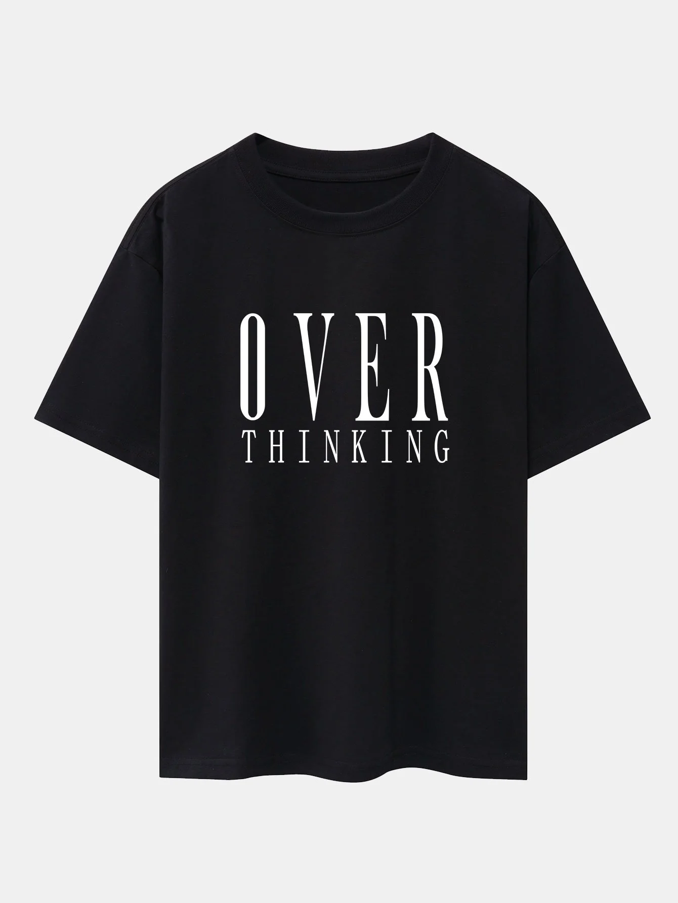 Slogan Druck Drop Shoulder Oversize T-Shirt - Image 6