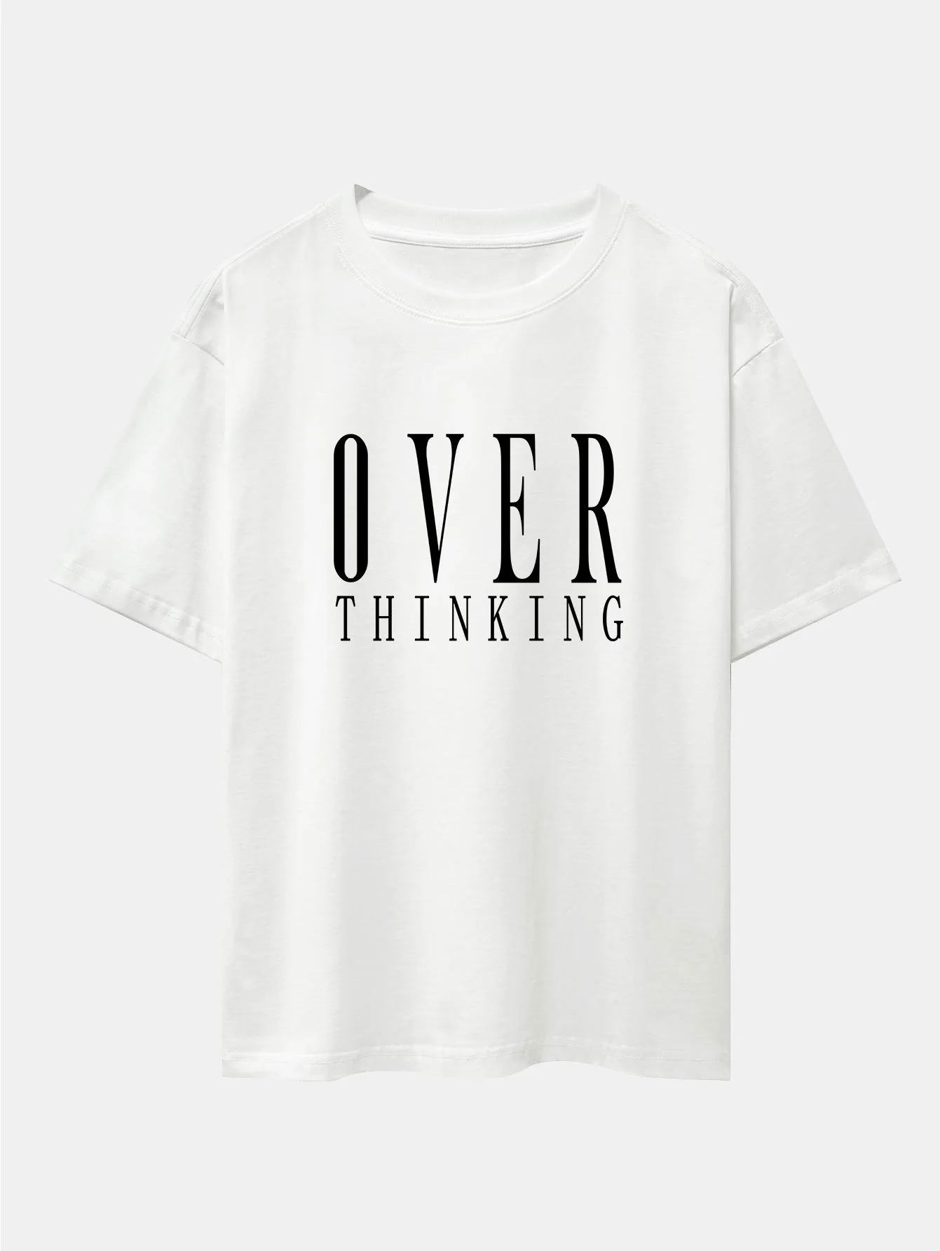Slogan Druck Drop Shoulder Oversize T-Shirt - Image 7