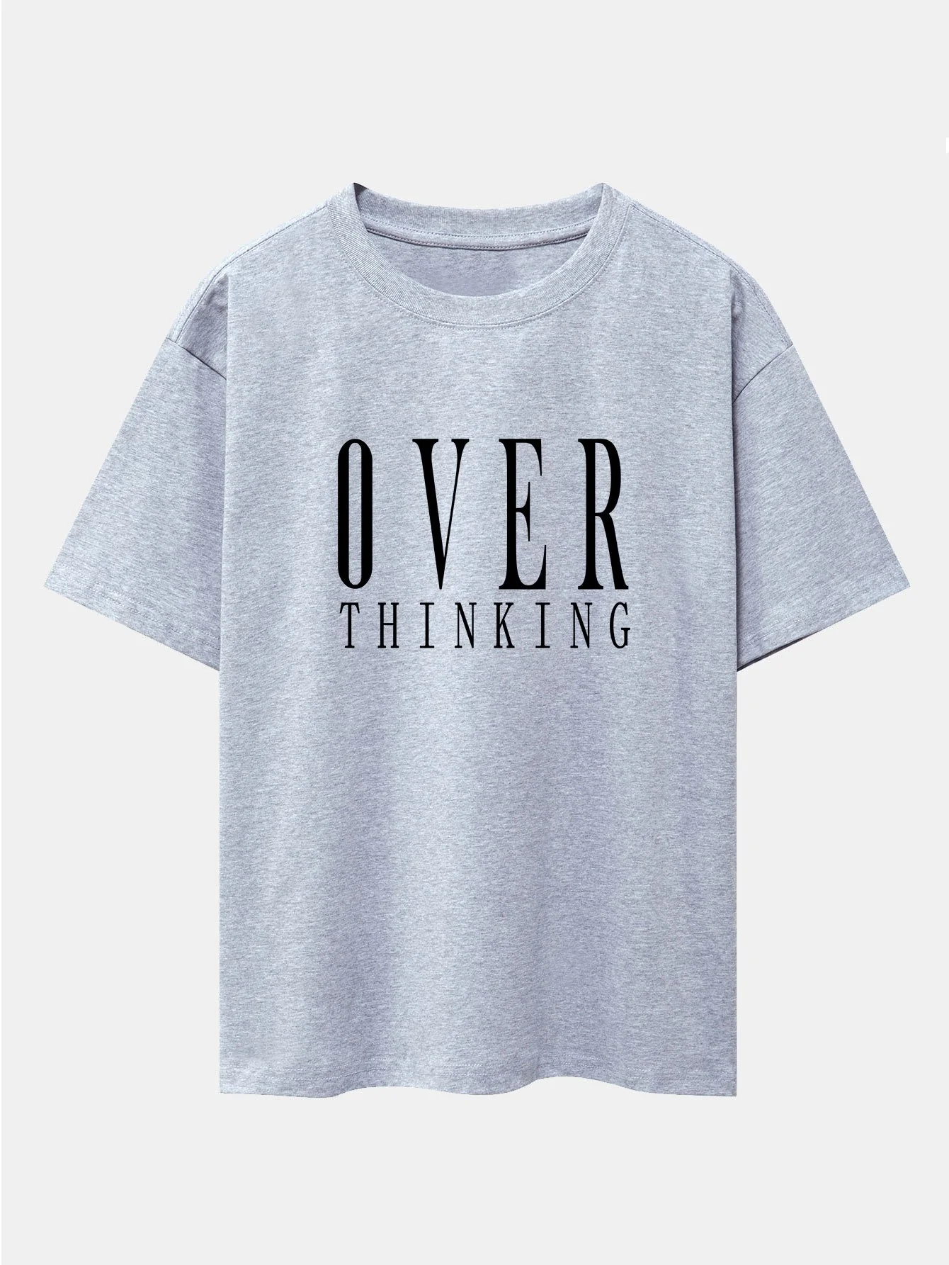 Slogan Druck Drop Shoulder Oversize T-Shirt - Image 8