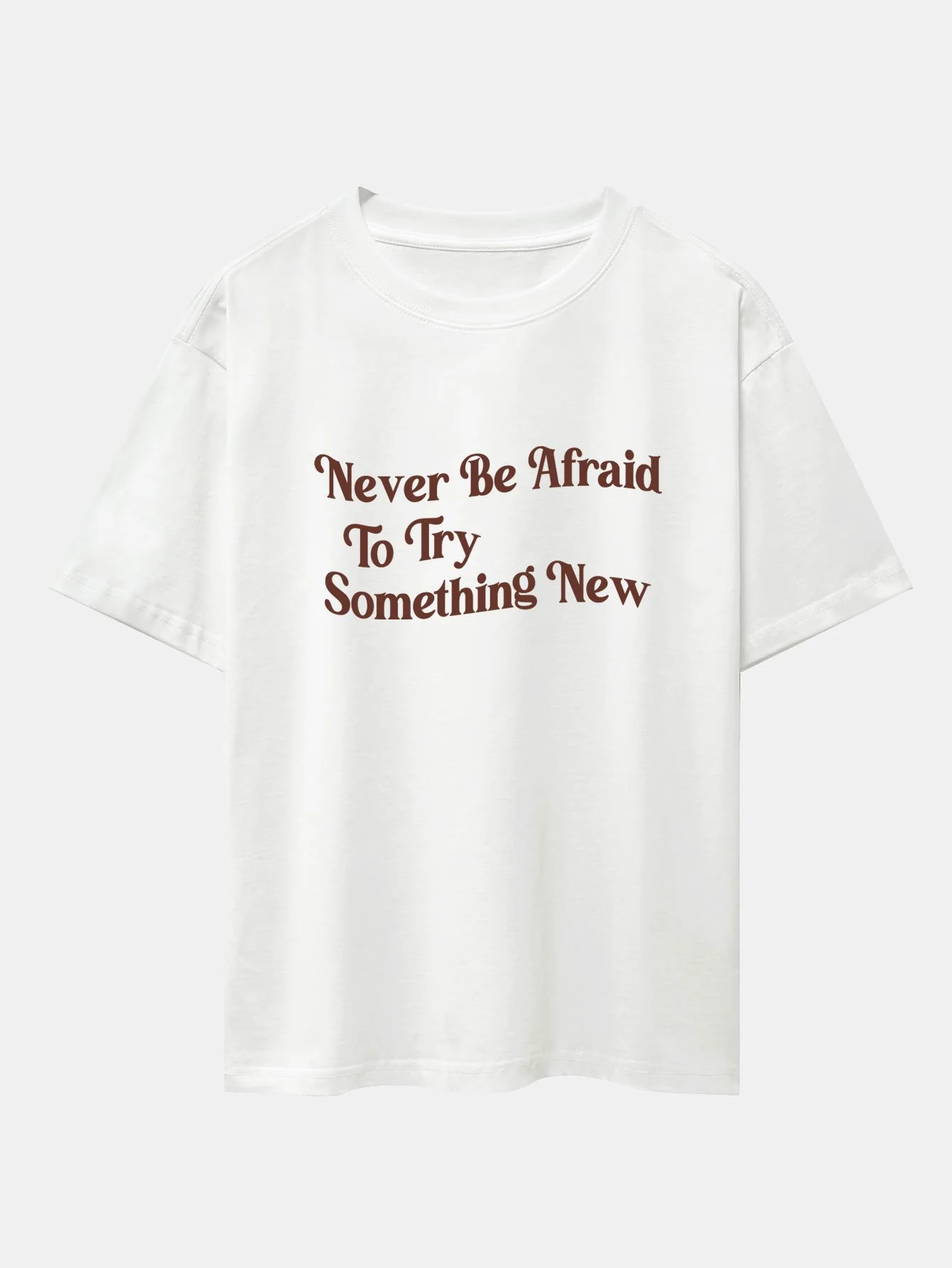 Slogan Druck Drop Shoulder Oversize T-Shirt - Image 3