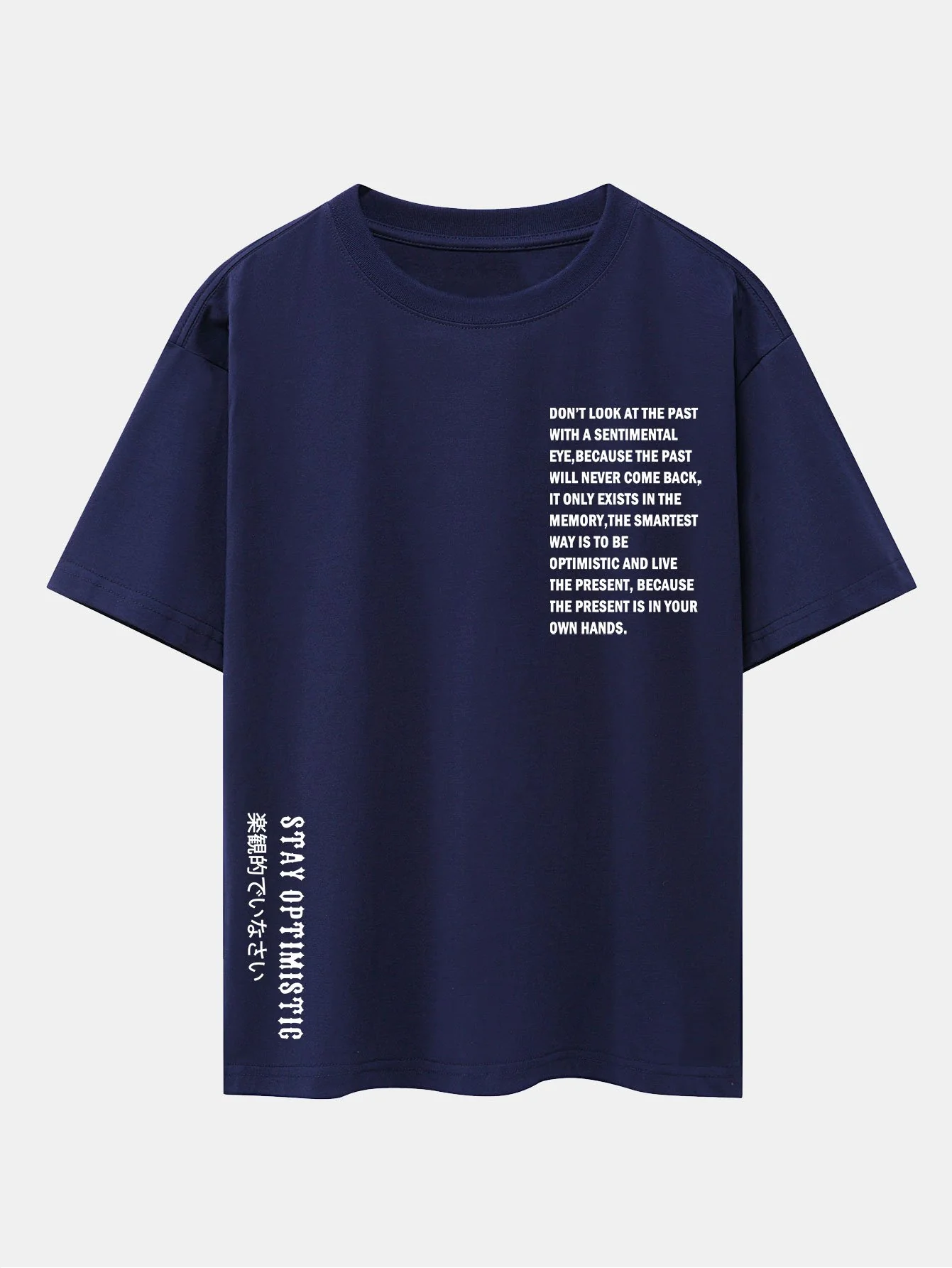 Slogan Druck Drop Shoulder Oversize T-Shirt - Image 10