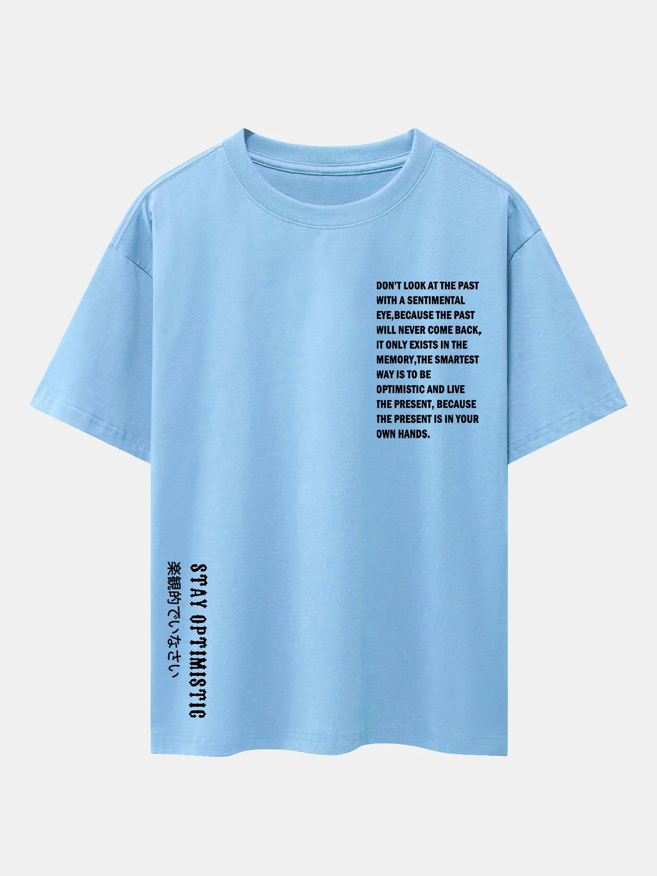 Slogan Druck Drop Shoulder Oversize T-Shirt - Image 4