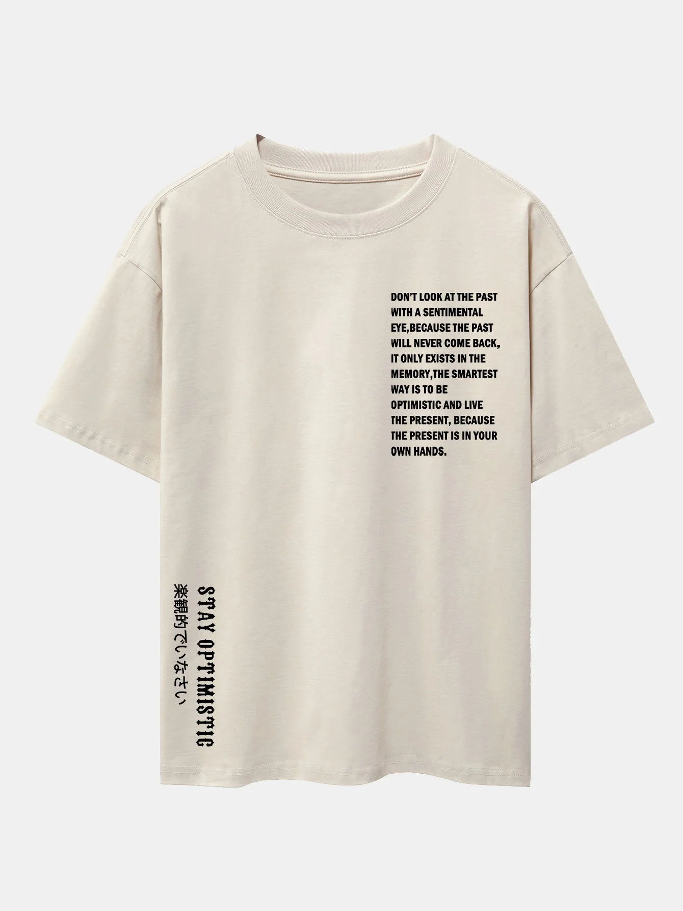 Slogan Druck Drop Shoulder Oversize T-Shirt - Image 6