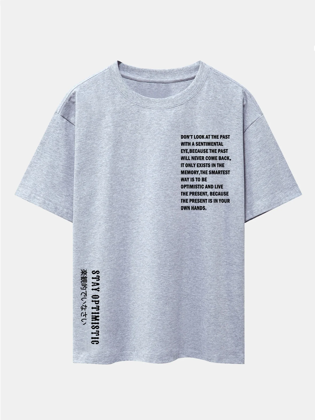 Slogan Druck Drop Shoulder Oversize T-Shirt - Image 9