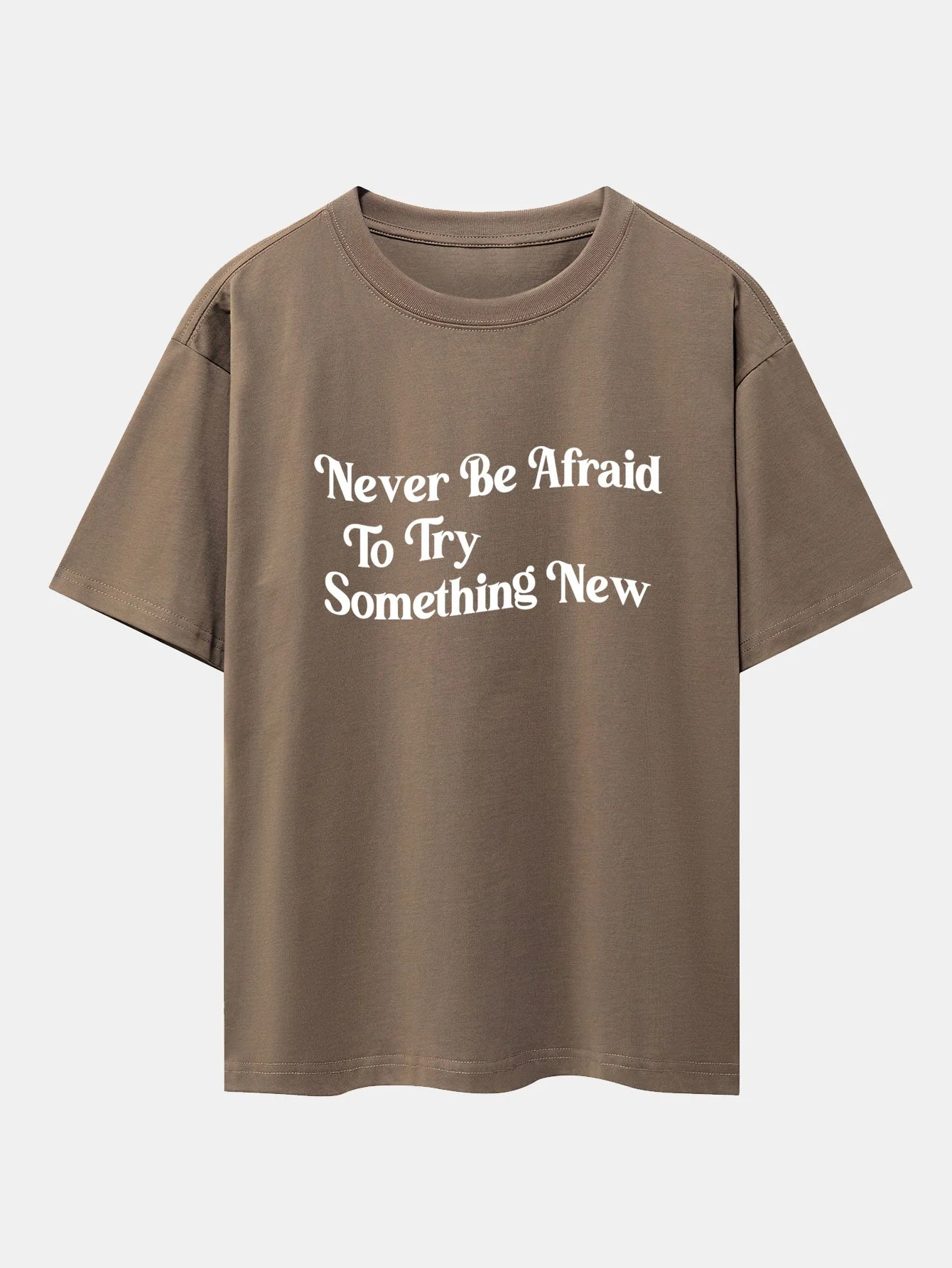 Slogan Druck Drop Shoulder Oversize T-Shirt - Image 4
