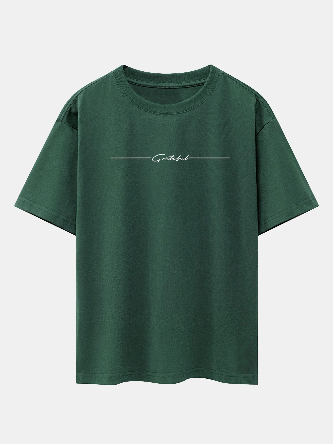 Slogan Druck Drop Shoulder Oversize T-Shirt