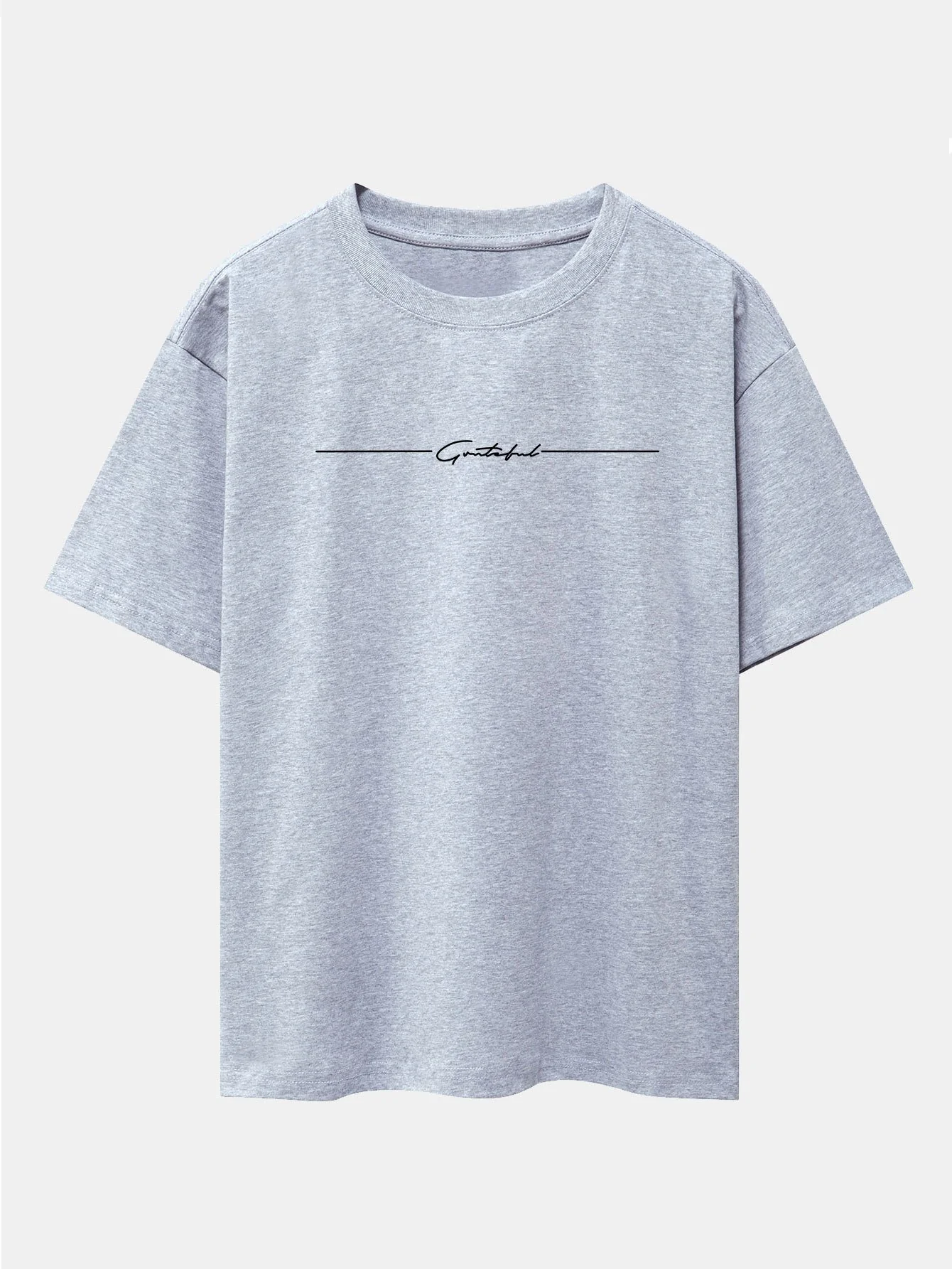 Slogan Druck Drop Shoulder Oversize T-Shirt - Image 14