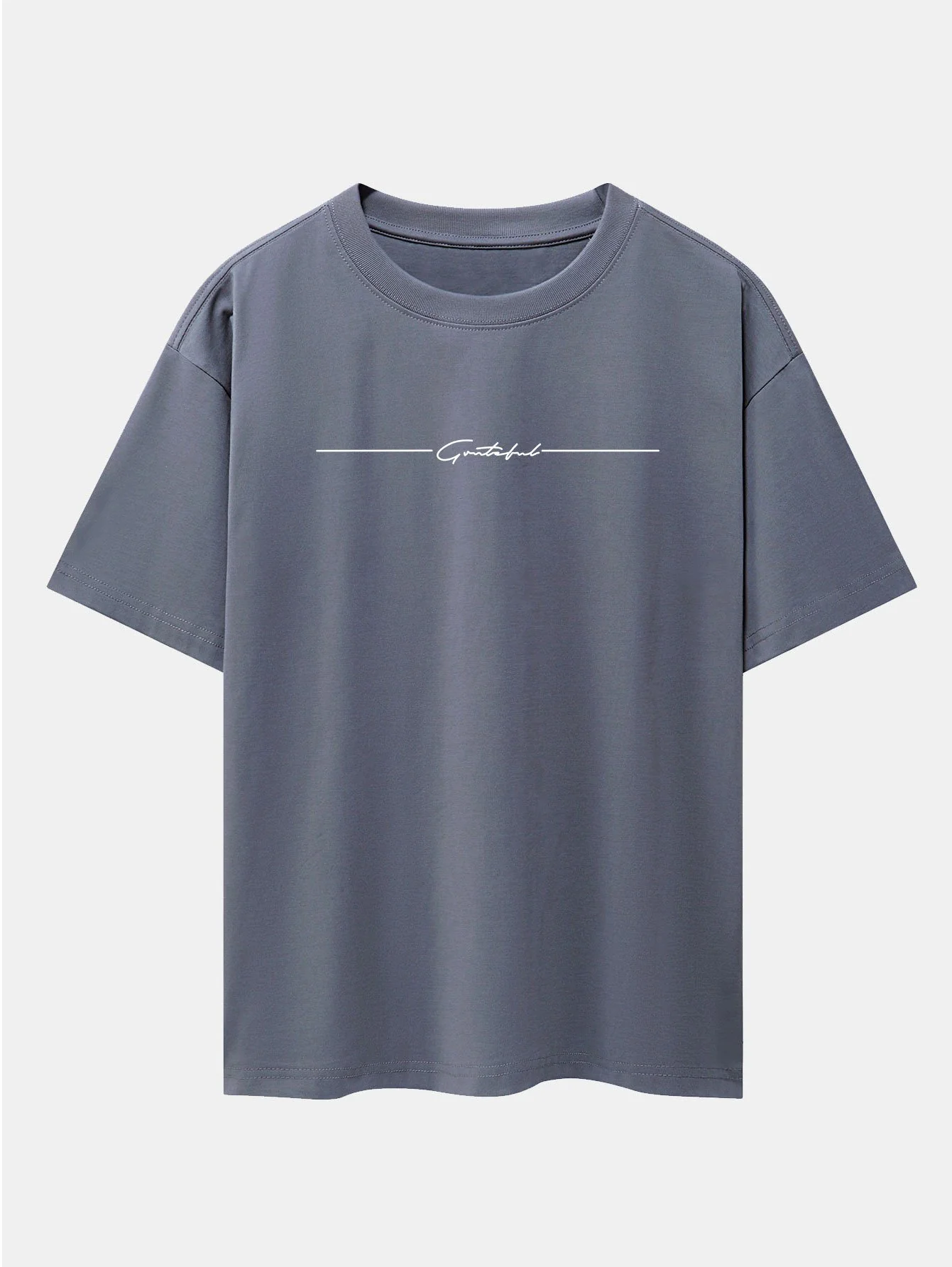 Slogan Druck Drop Shoulder Oversize T-Shirt - Image 9