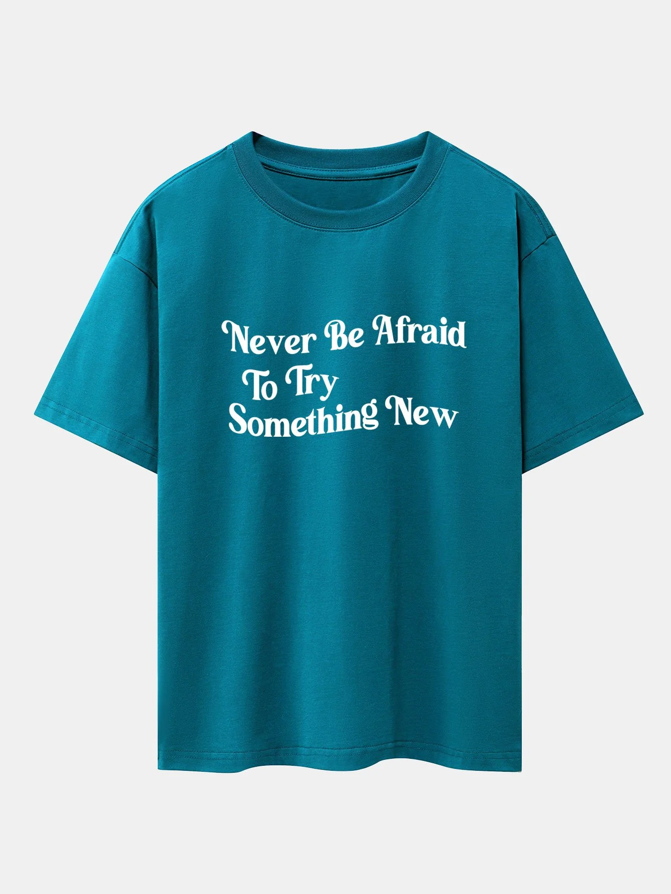 Slogan Druck Drop Shoulder Oversize T-Shirt - Image 7