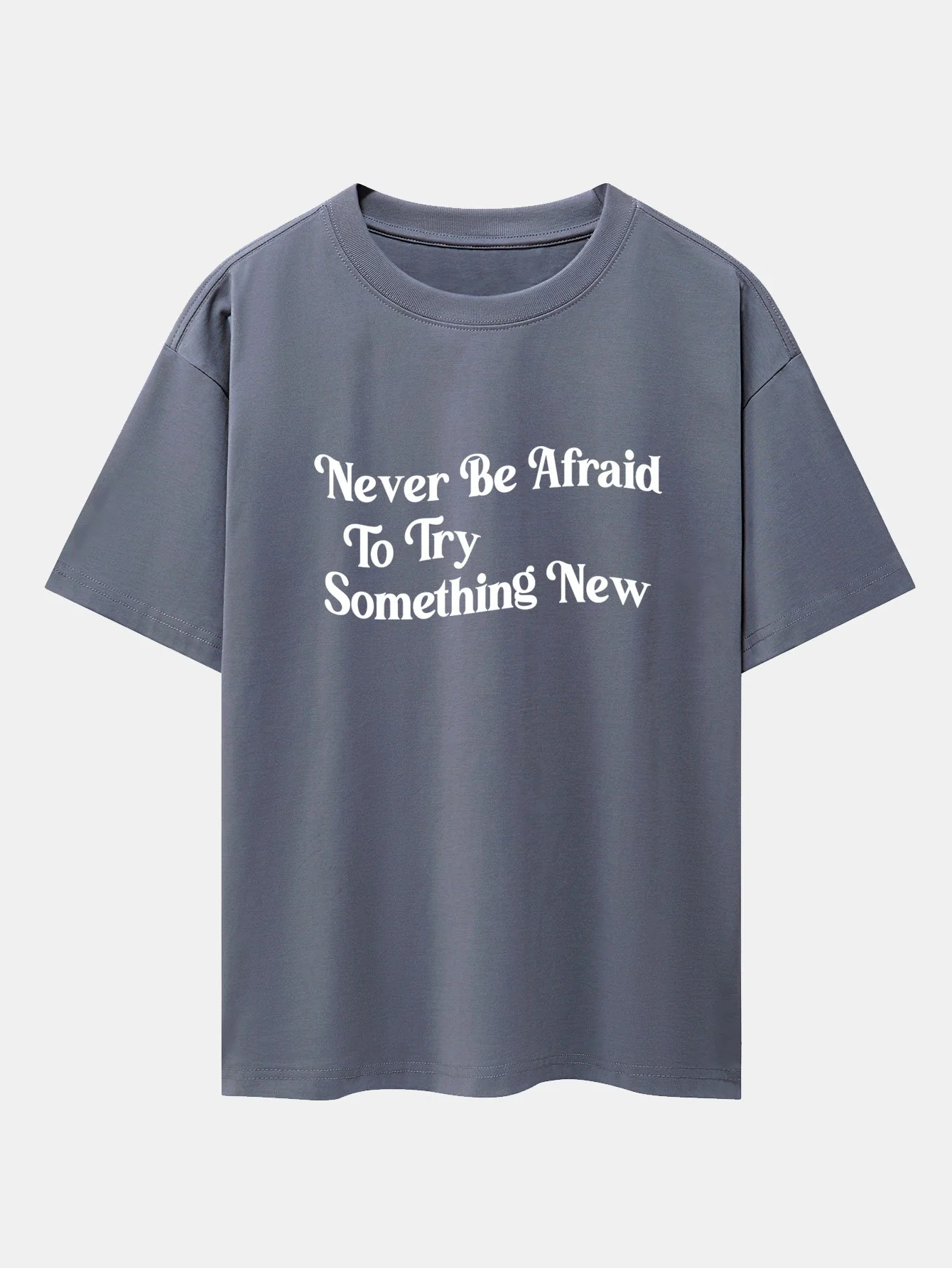 Slogan Druck Drop Shoulder Oversize T-Shirt - Image 8