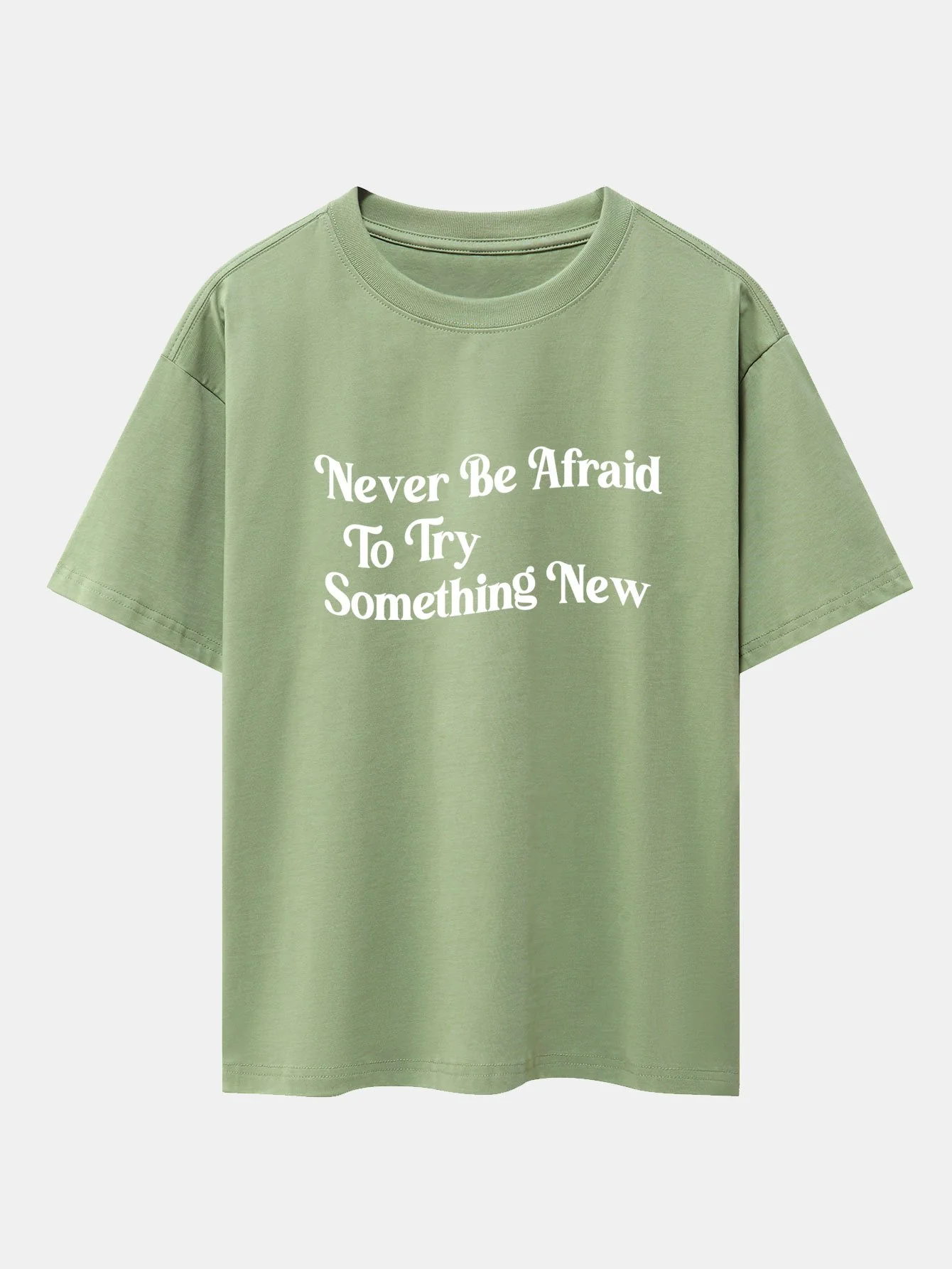 Slogan Druck Drop Shoulder Oversize T-Shirt - Image 9