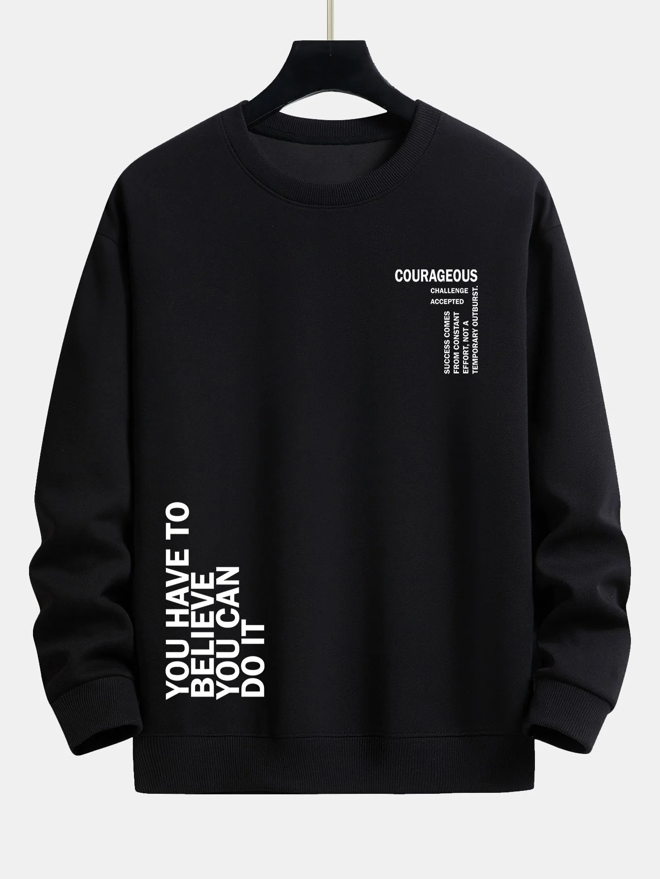 Slogan Druck Relaxed Fit Sweatshirt - Image 5