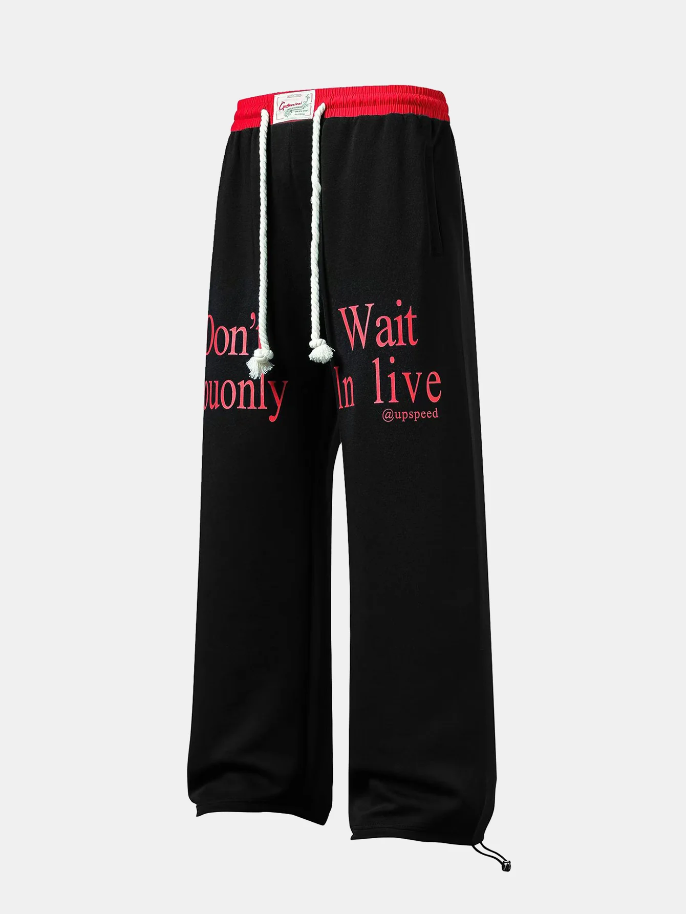 Slogan Druck Gerade Bein Weite Sweatpants - Image 2