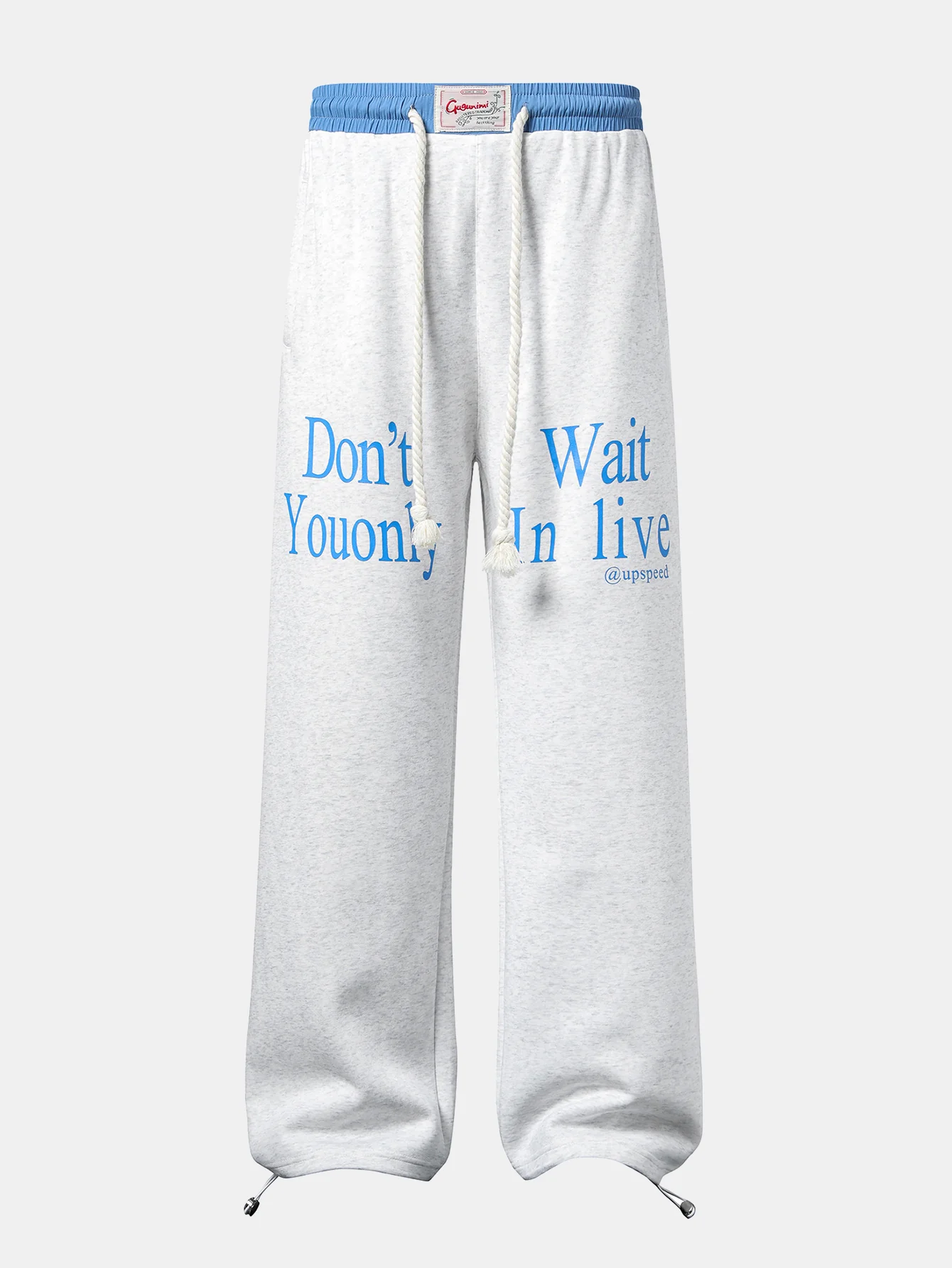 Slogan Druck Gerade Bein Weite Sweatpants - Image 4