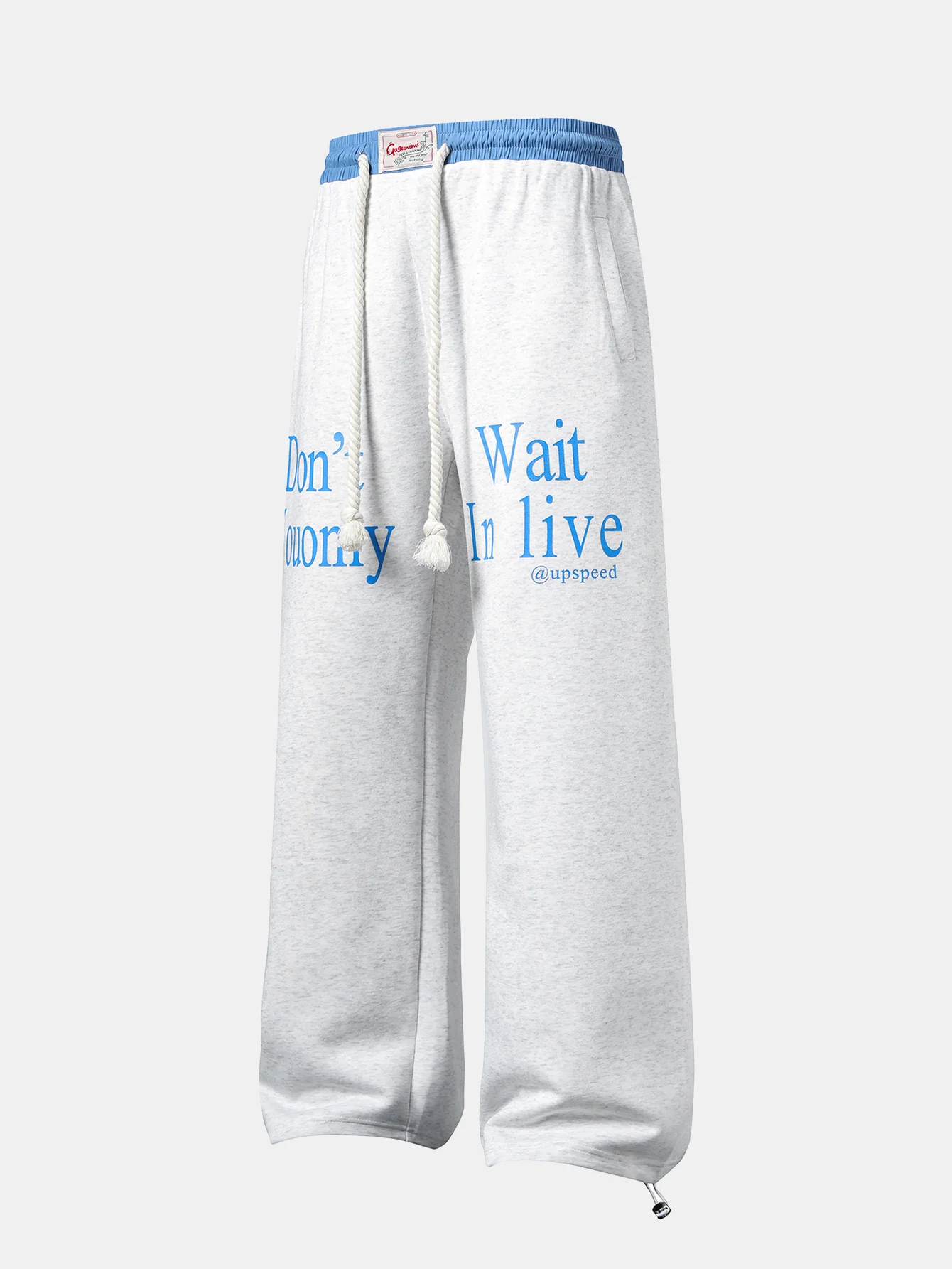 Slogan Druck Gerade Bein Weite Sweatpants - Image 5