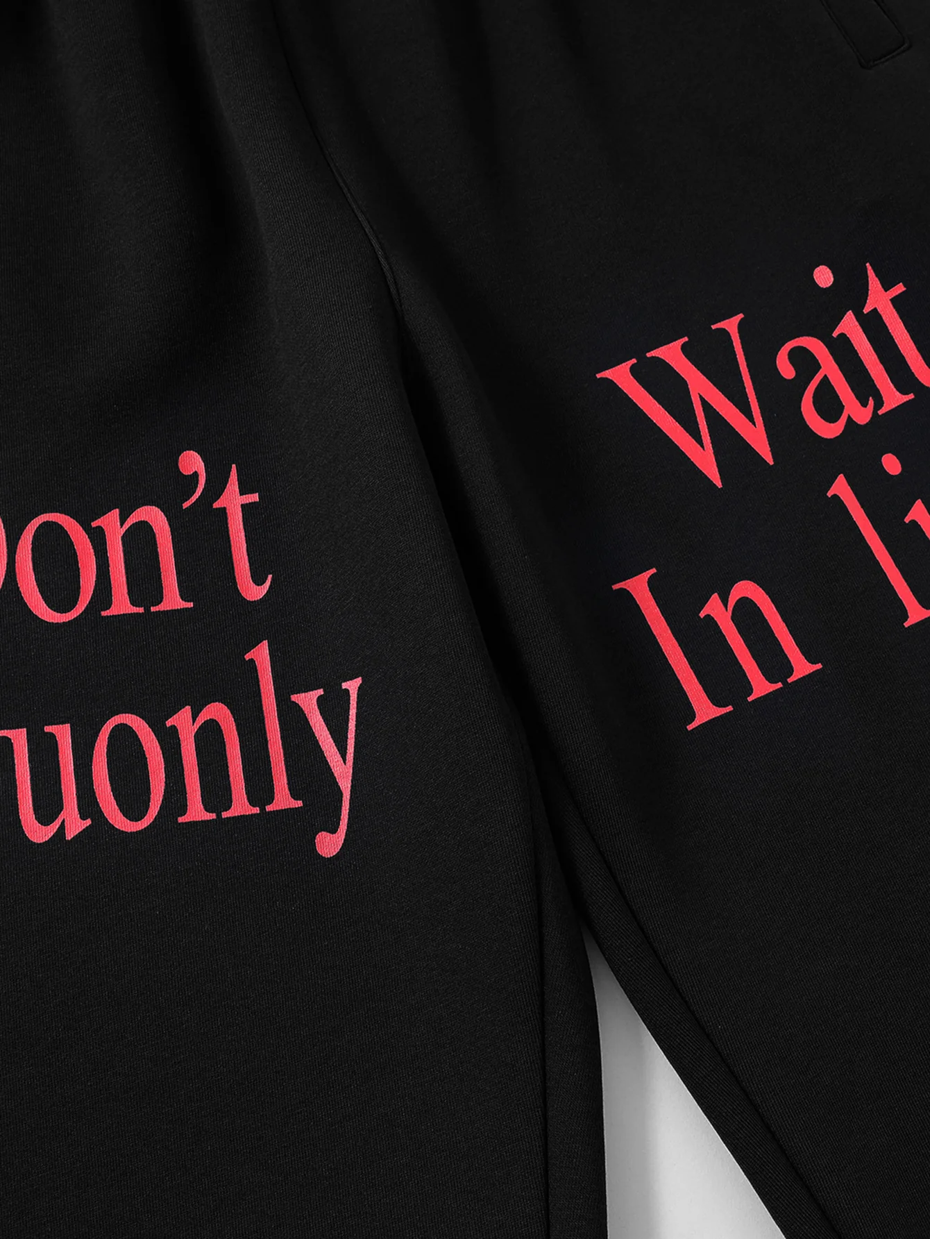 Slogan Druck Gerade Bein Weite Sweatpants - Image 7