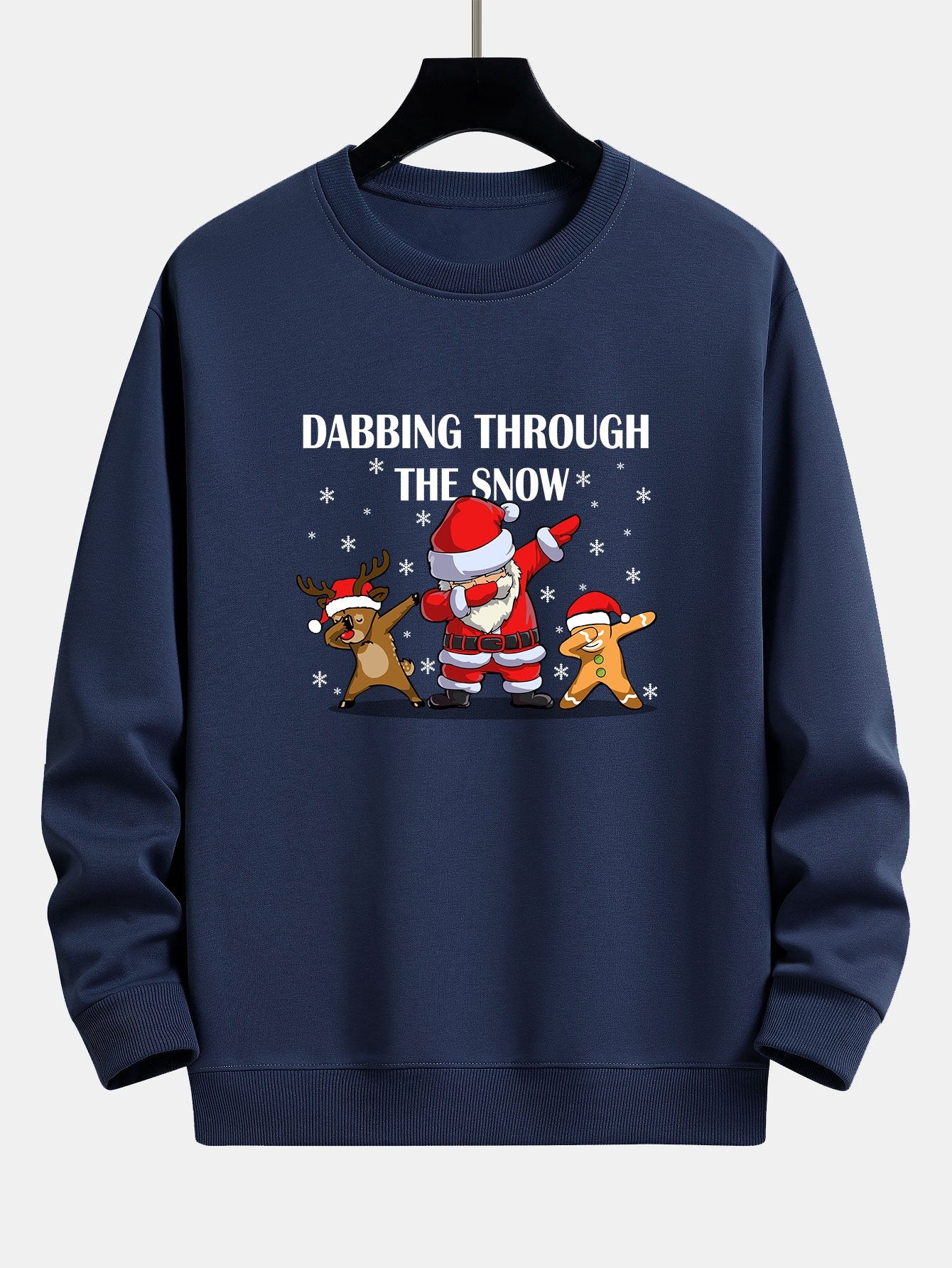 Slogan Santa Druck Relaxed Fit Sweatshirt - Image 3