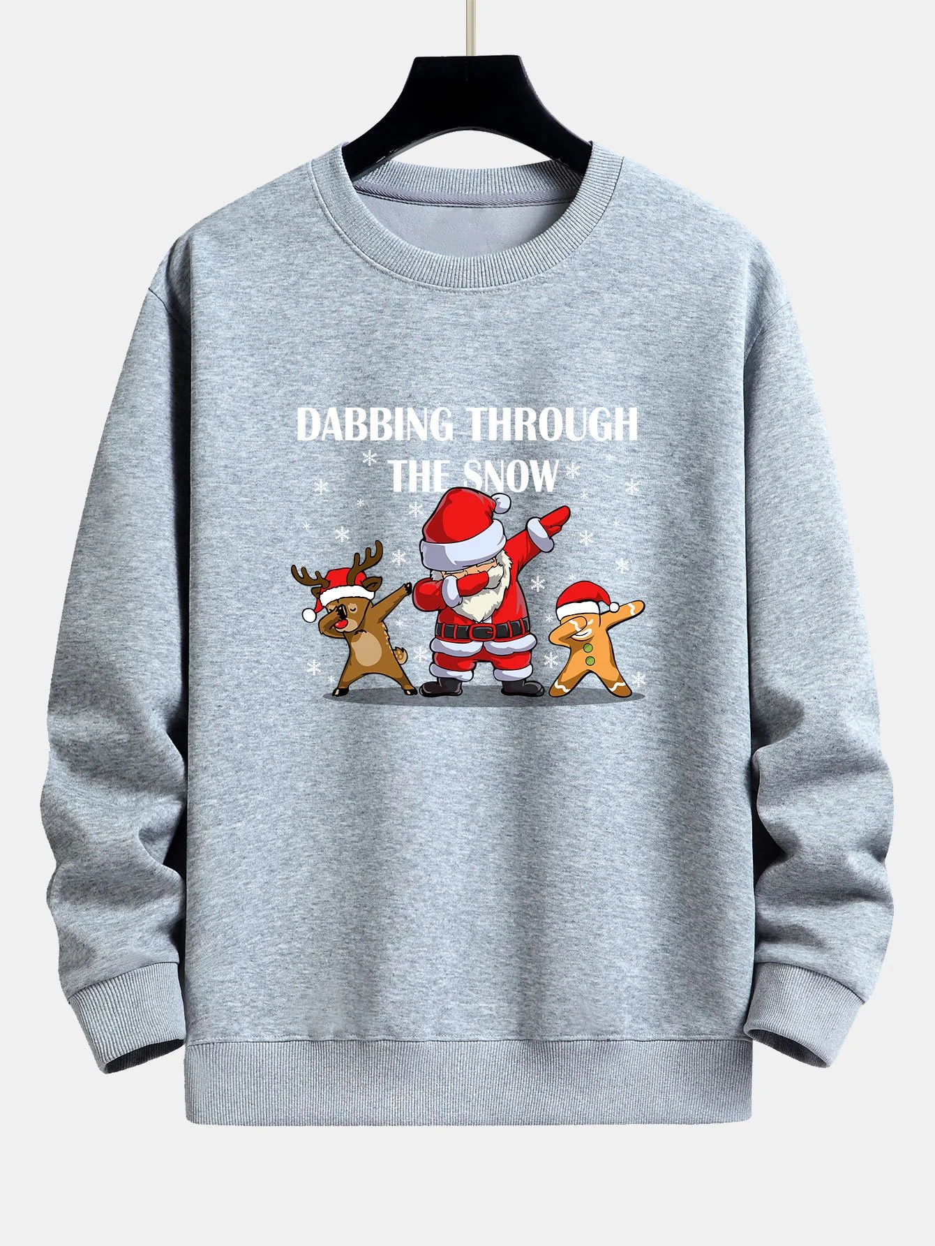 Slogan Santa Druck Relaxed Fit Sweatshirt - Image 4