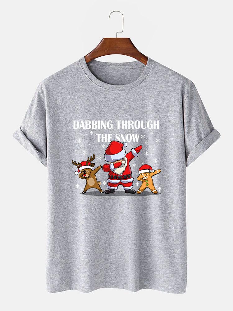 Slogan Santa Druck T-Shirt - Image 5